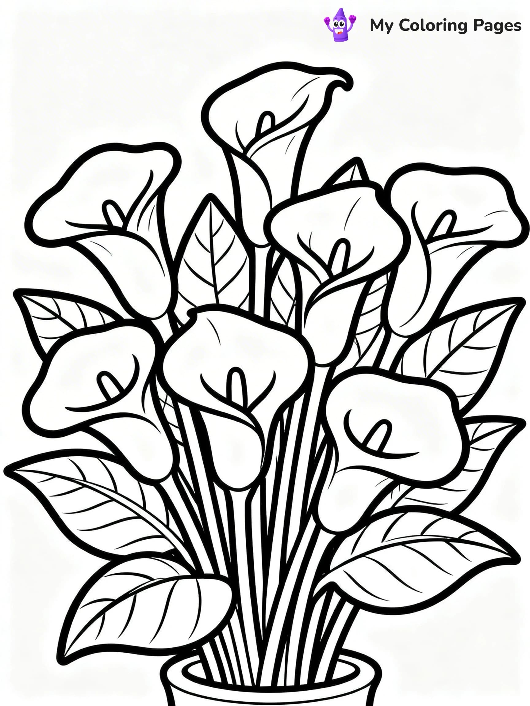 Lilies Coloring Pages - 11