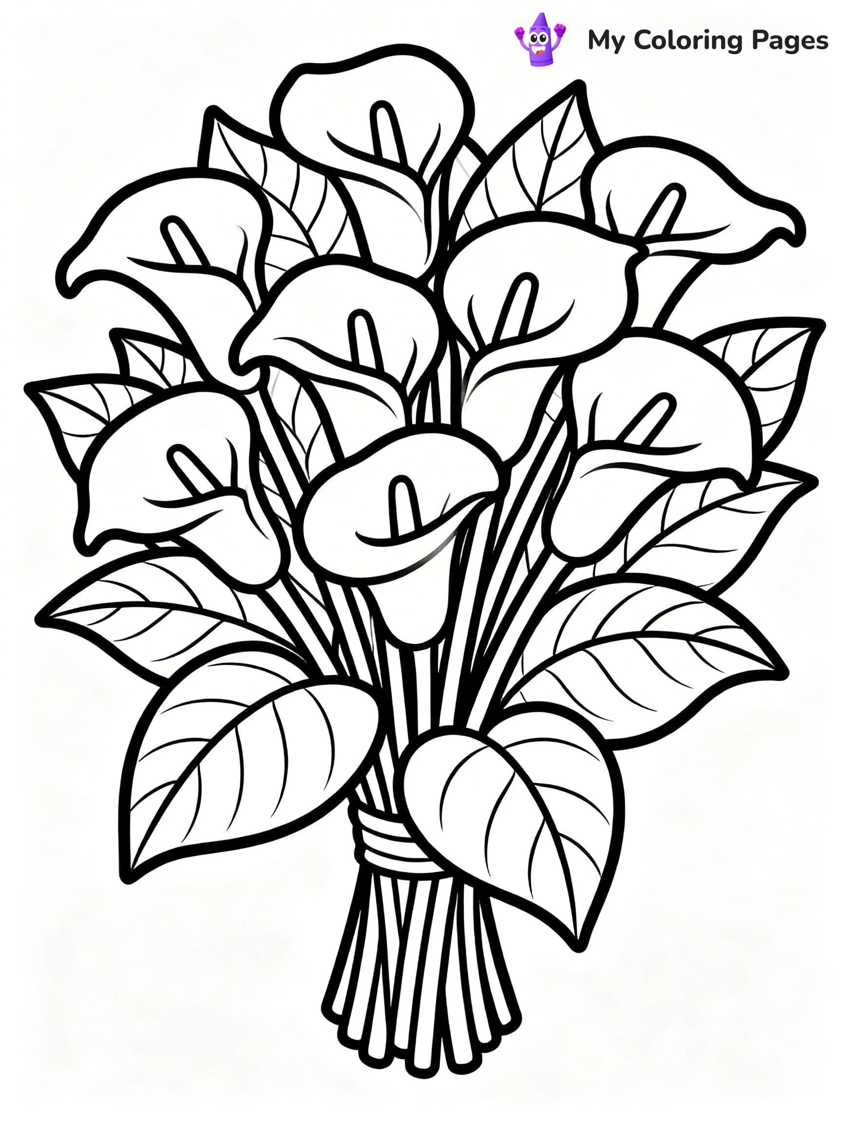 Lilies Coloring Pages - 10