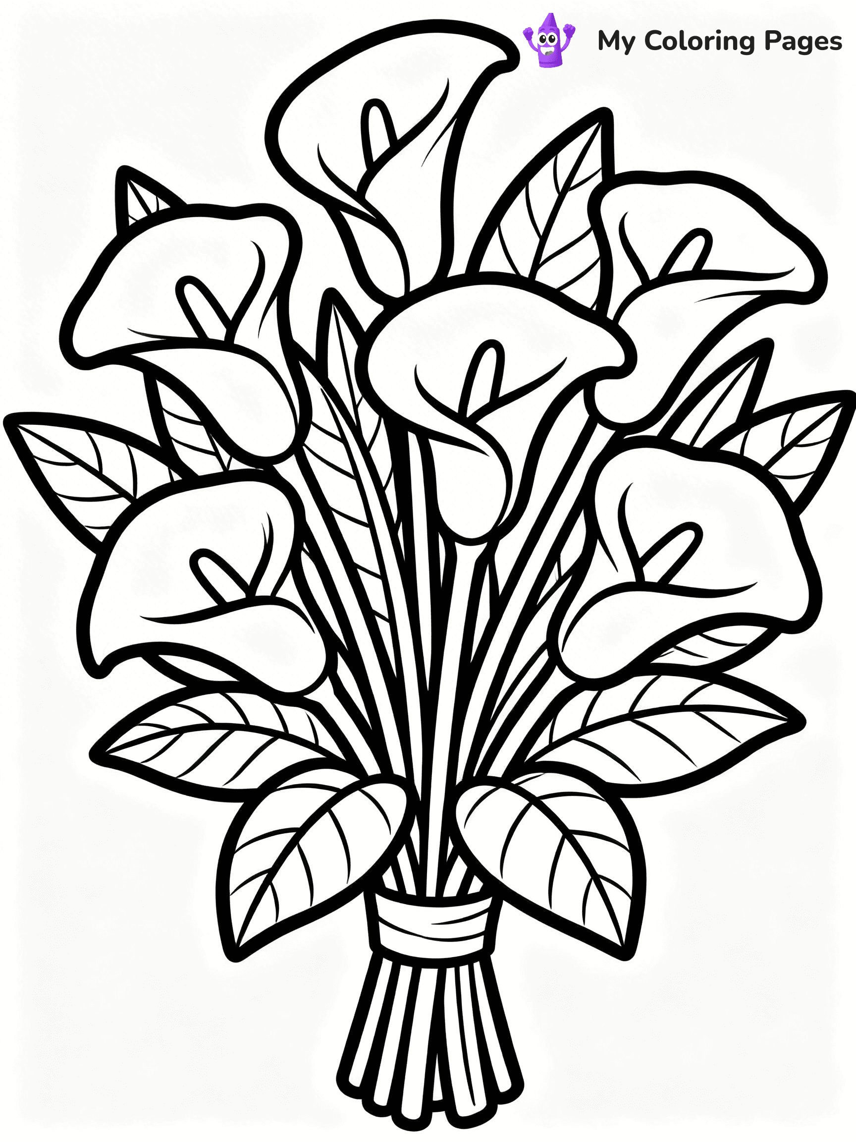 Lilies Coloring Pages - 9