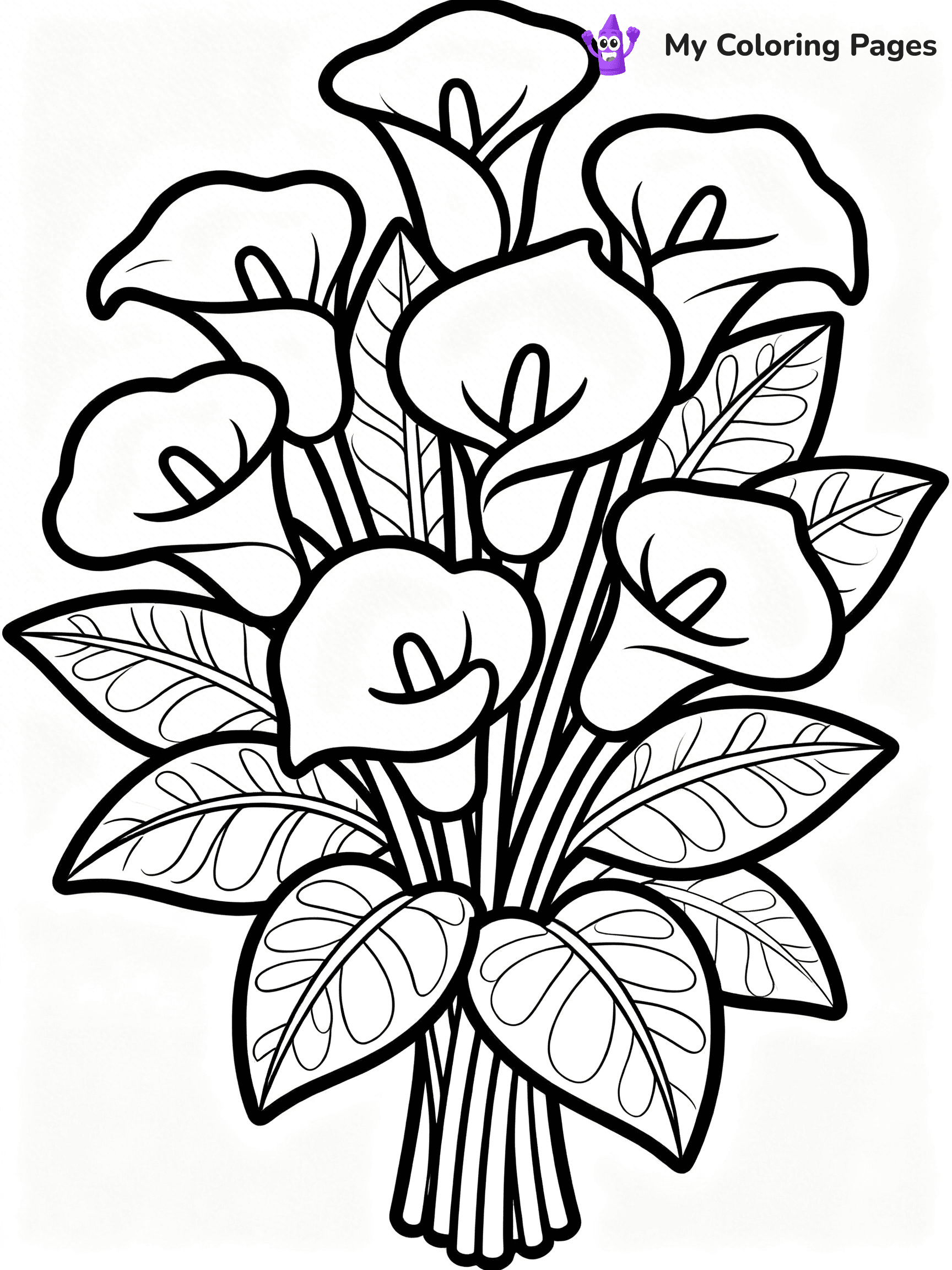 Lilies Coloring Pages - 8