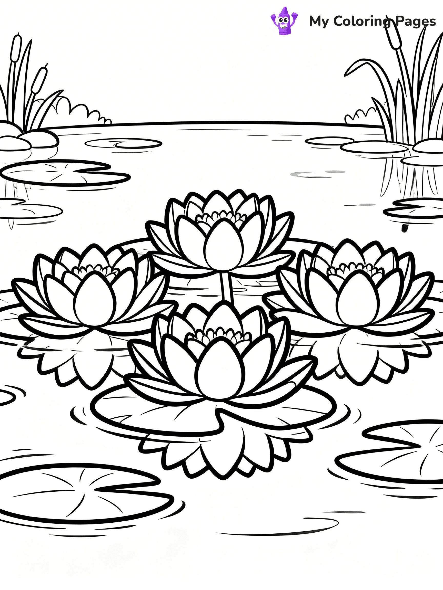 Lilies Coloring Pages - 7