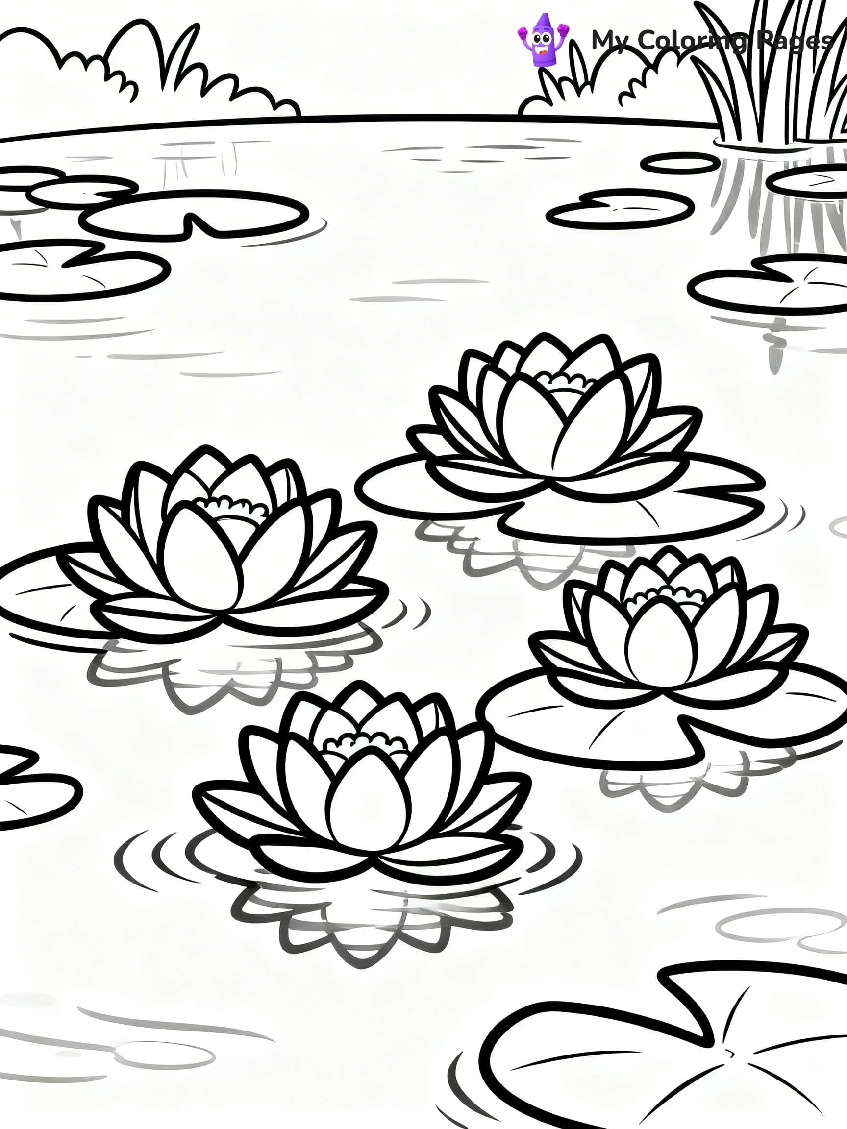 Lilies Coloring Pages - 6