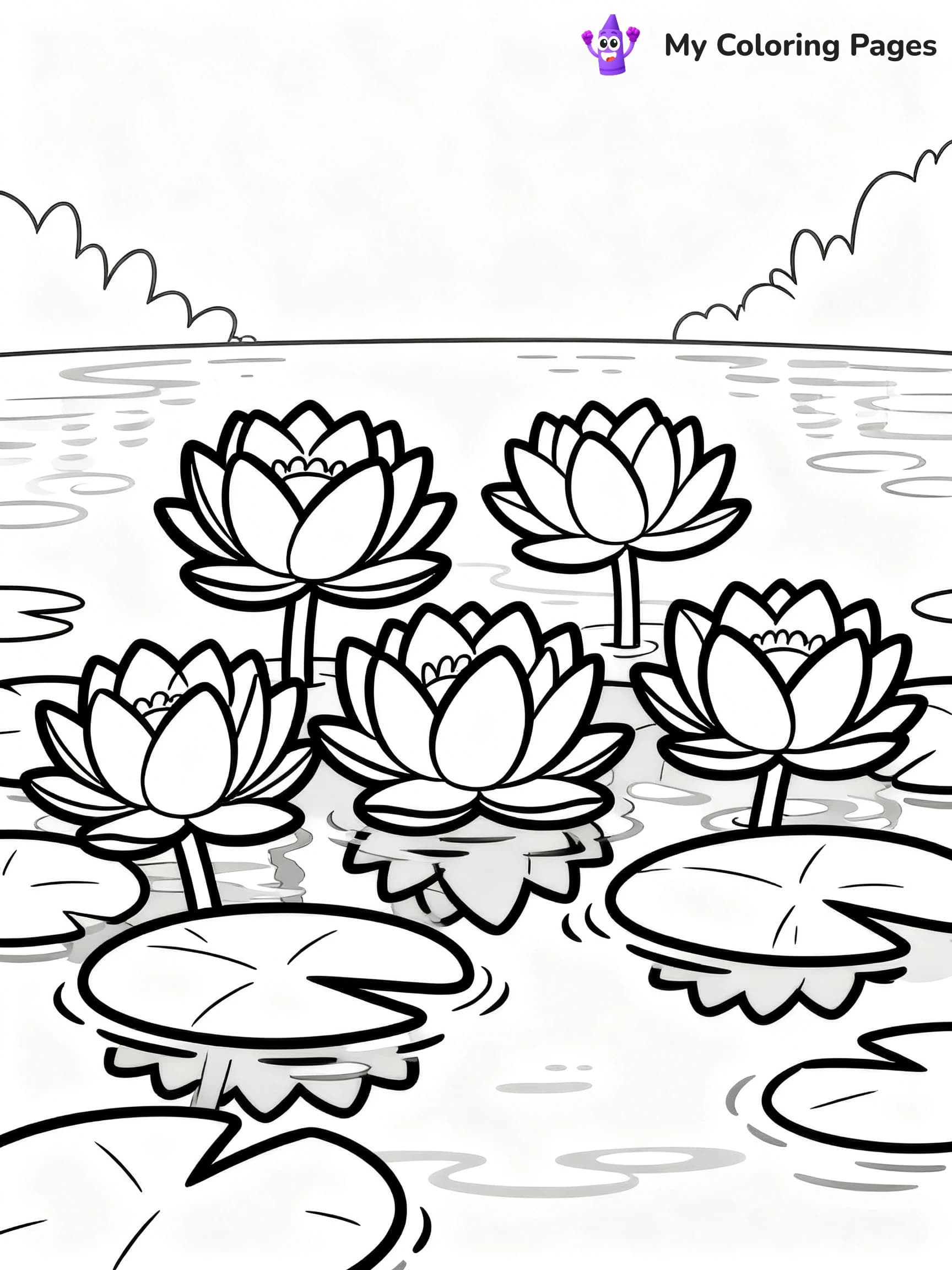 Lilies Coloring Pages - 5
