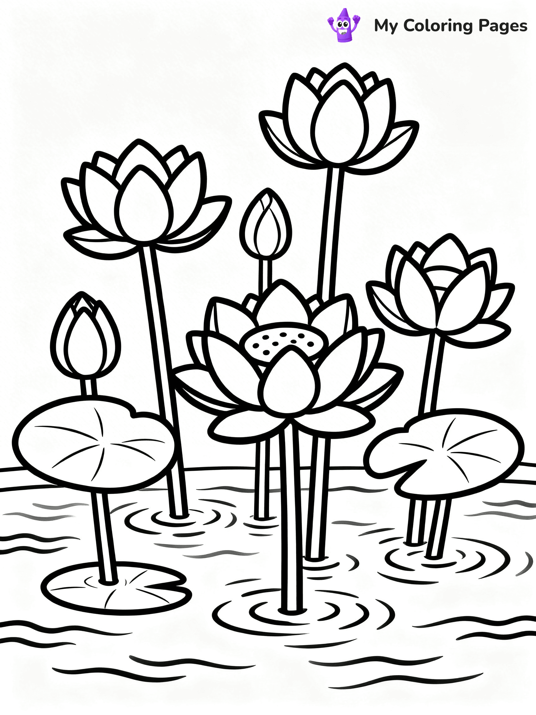 Lilies Coloring Pages - 4