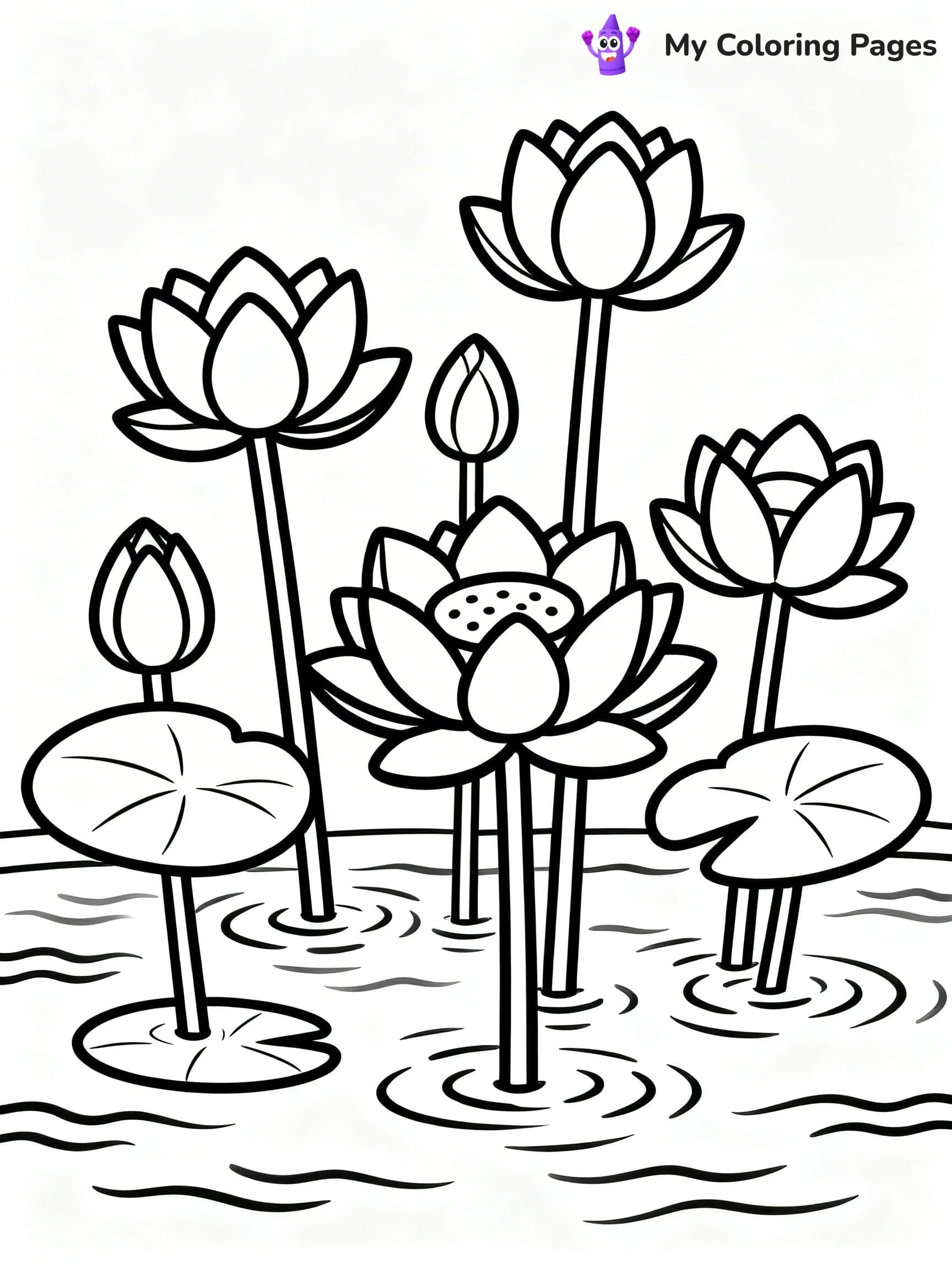 Lilies Coloring Pages - 4