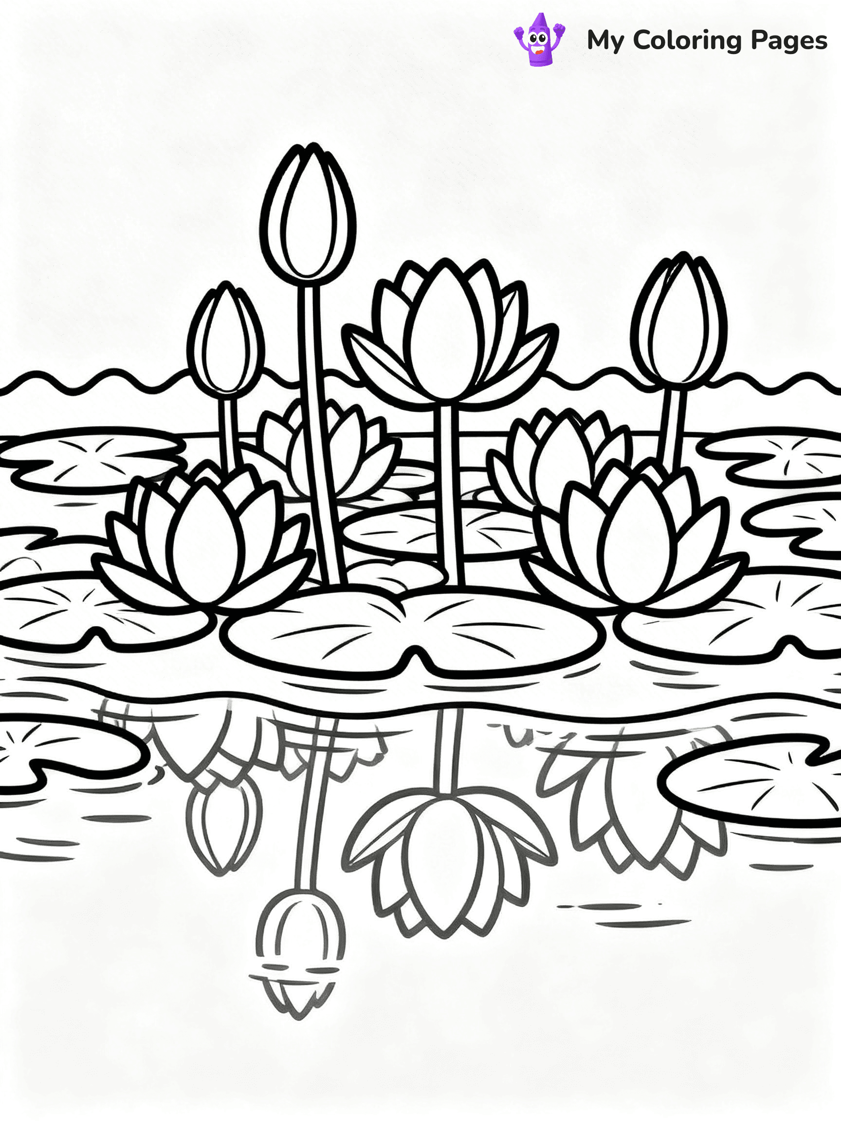 Lilies Coloring Pages - 3