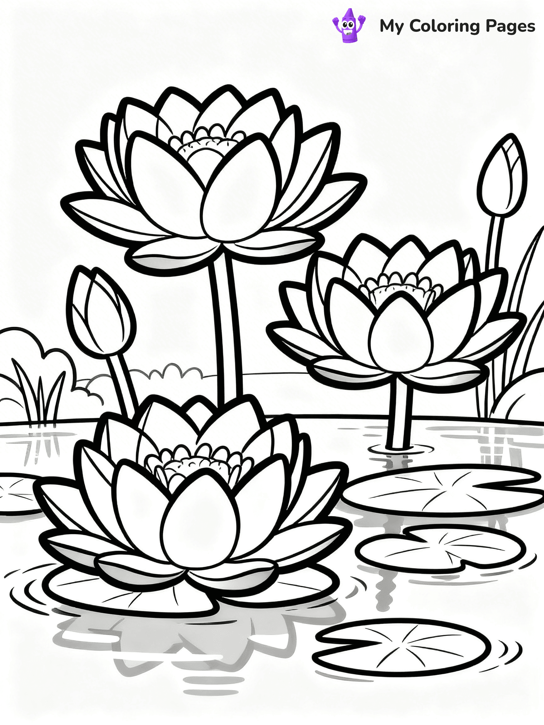 Lilies Coloring Pages - 2