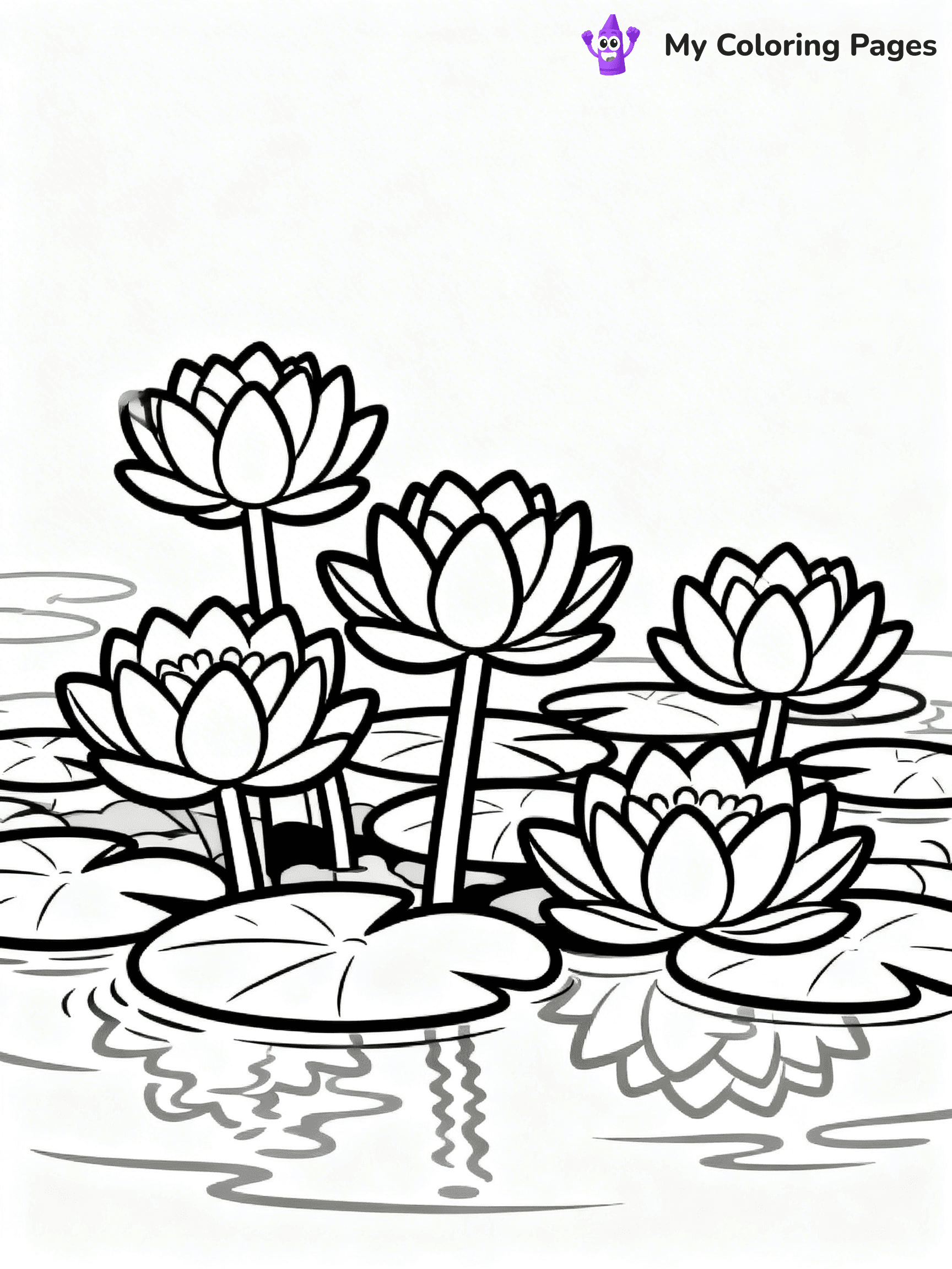 Lilies Coloring Pages - 1