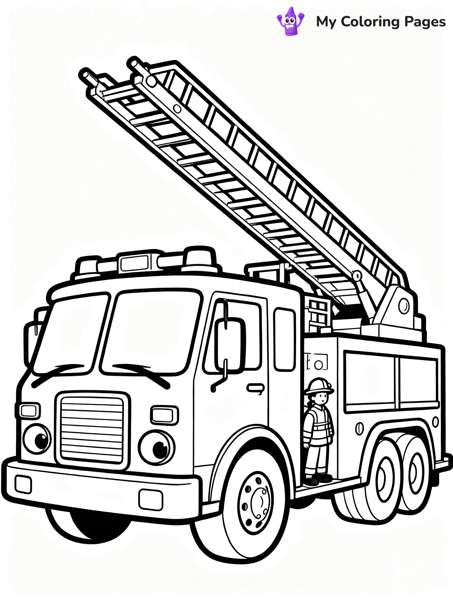 Fire Truck Coloring Pages - 32