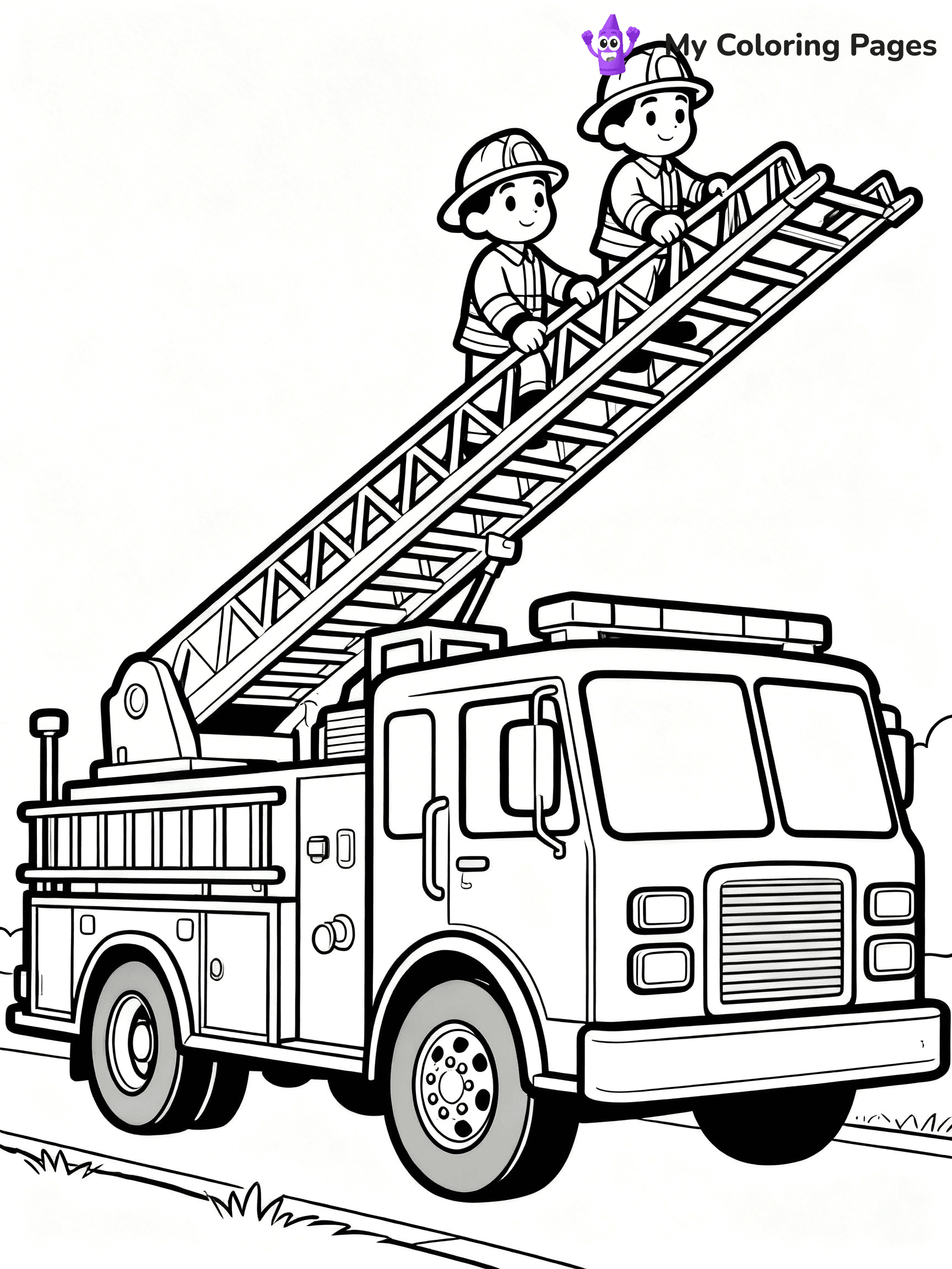 Fire Truck Coloring Pages - 29