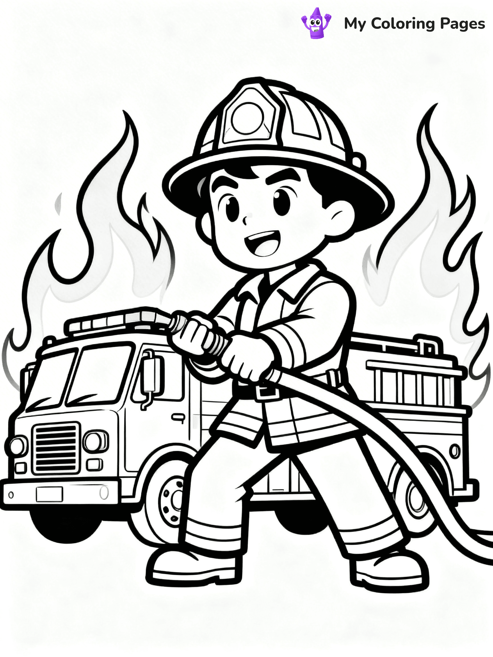 Fire Truck Coloring Pages - 26
