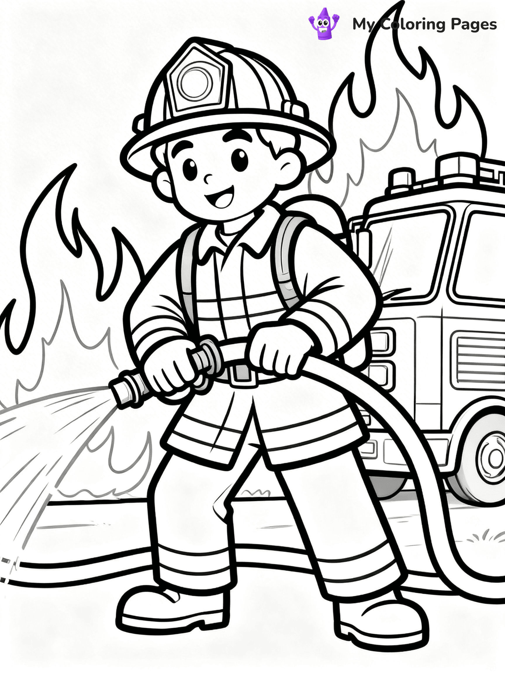 Fire Truck Coloring Pages - 25