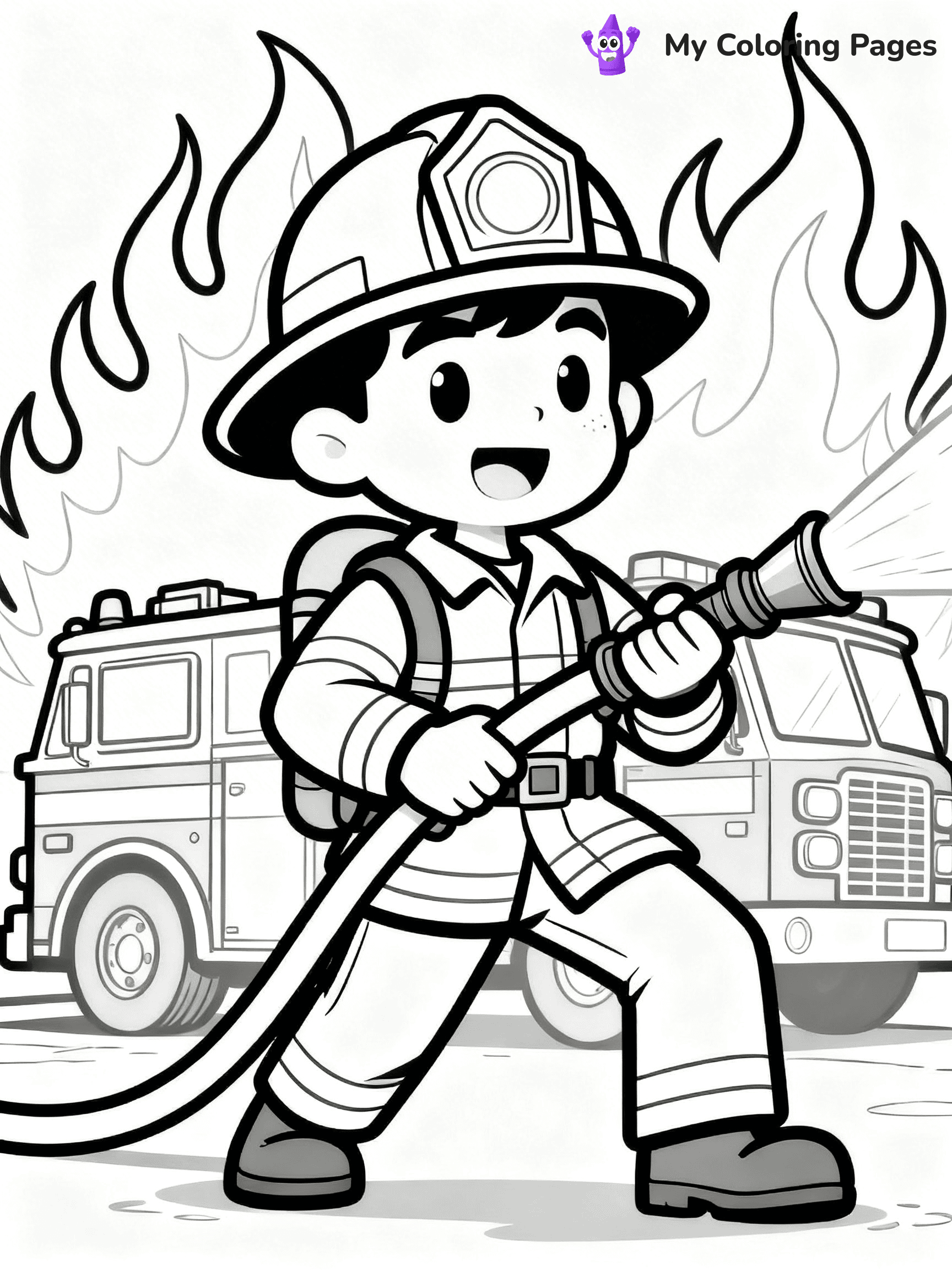 Fire Truck Coloring Pages - 22
