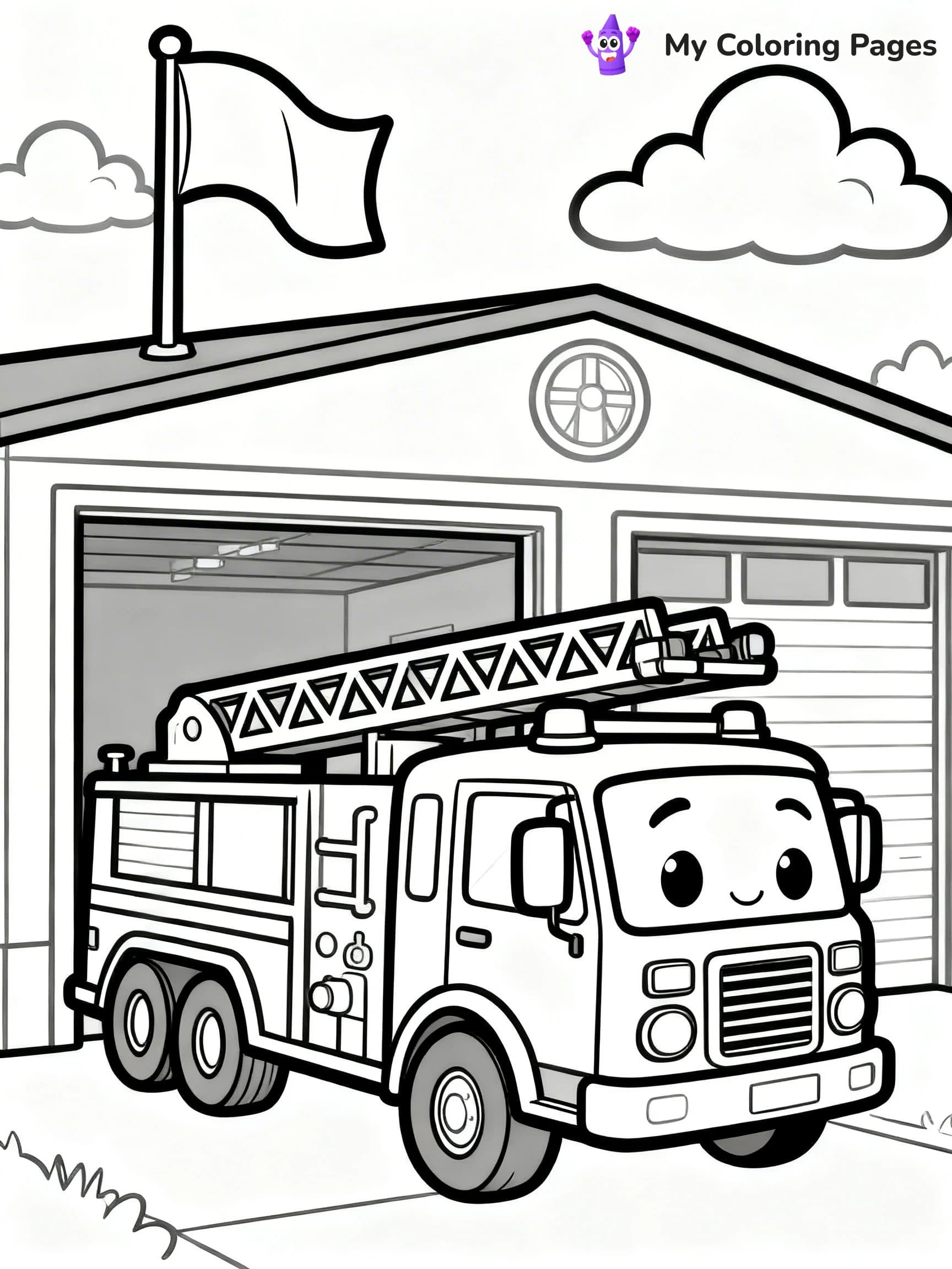 Fire Truck Coloring Pages - 16