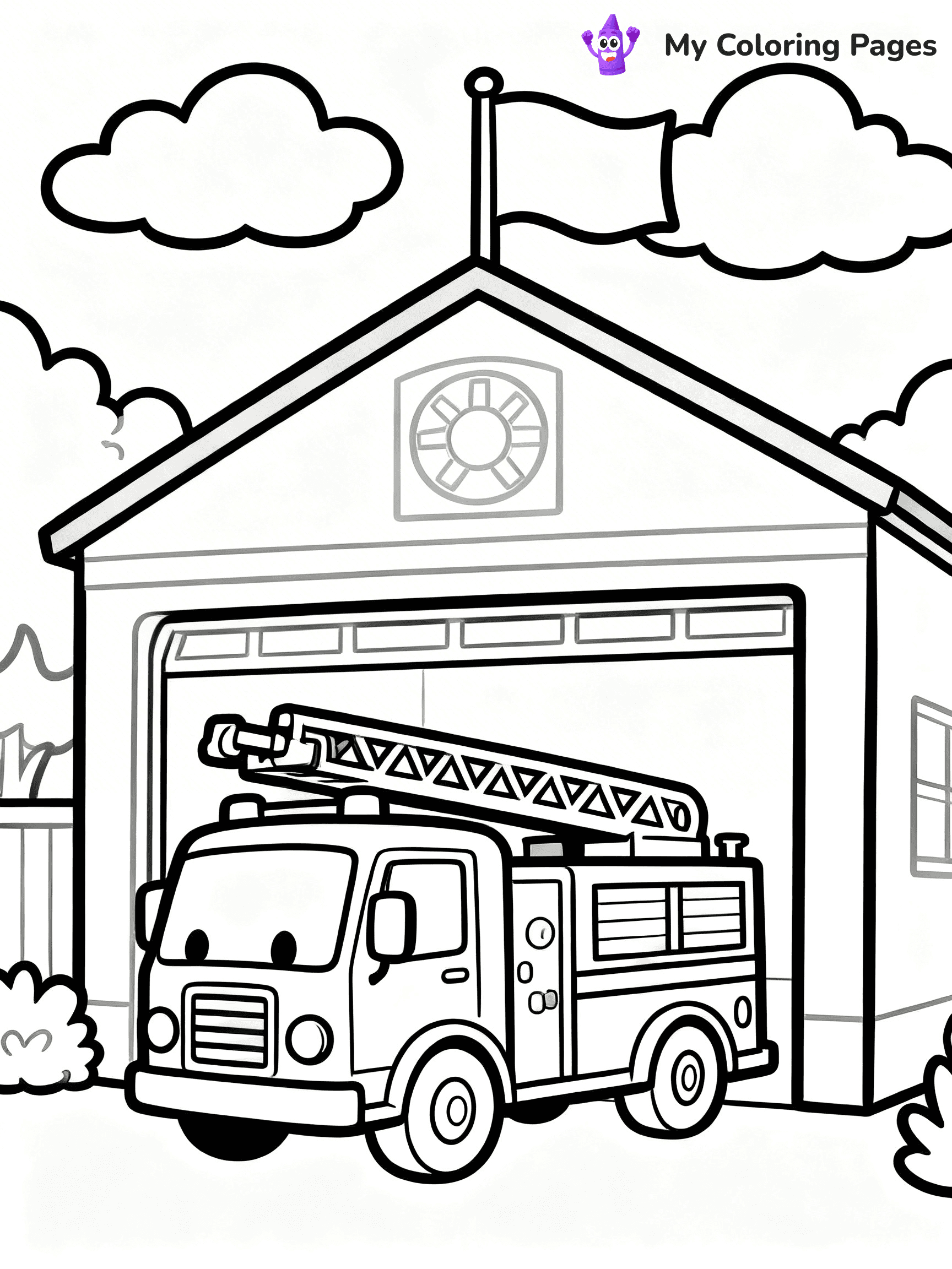 Fire Truck Coloring Pages - 15