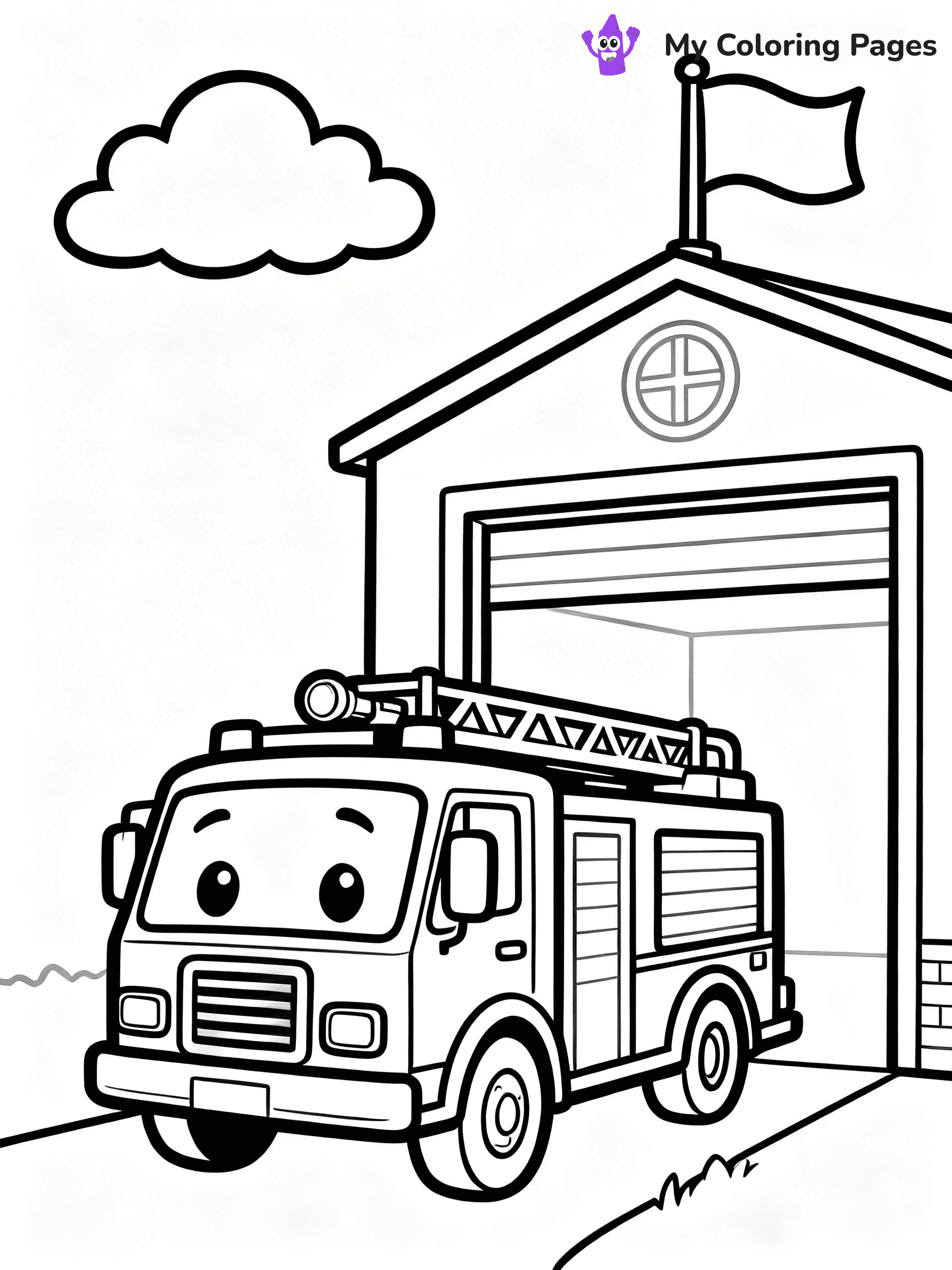 Fire Truck Coloring Pages - 13