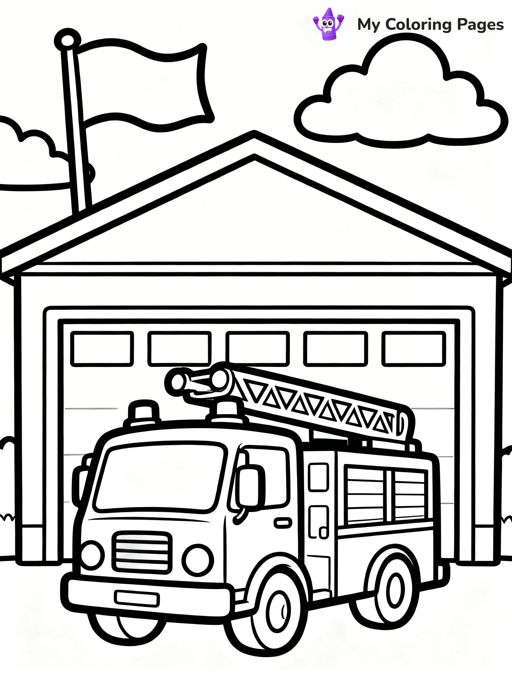 Fire Truck Coloring Pages - 12