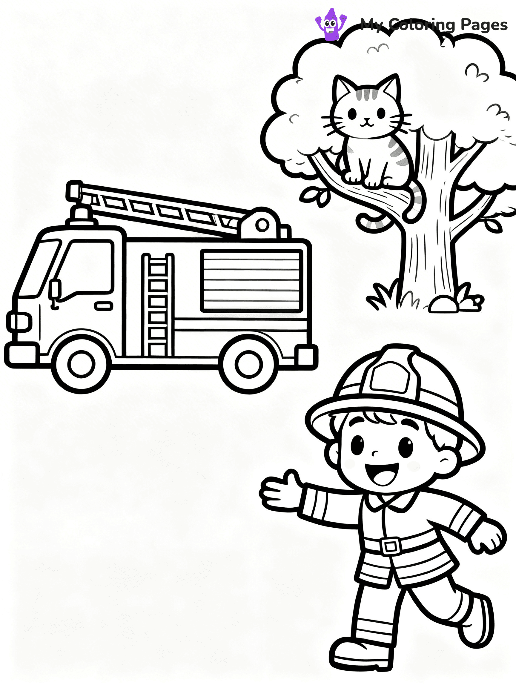 Fire Truck Coloring Pages - 5