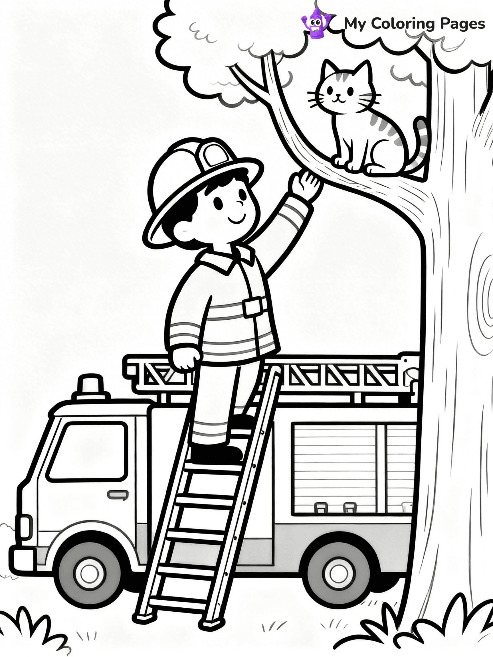Fire Truck Coloring Pages - 4