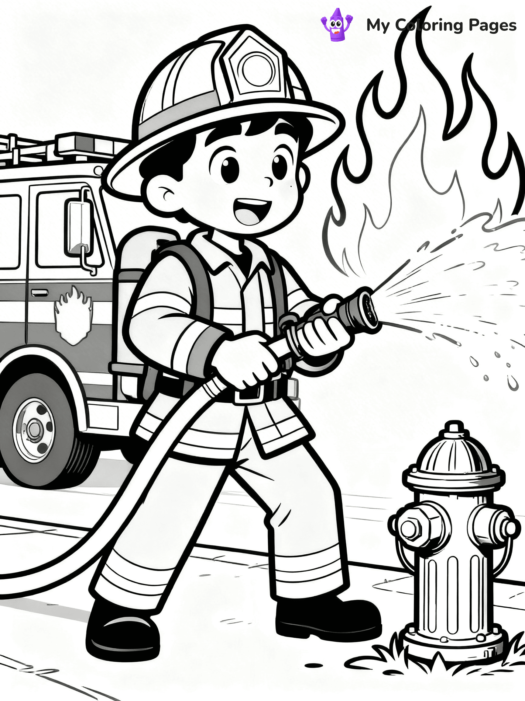 Fire Truck Coloring Pages - 3