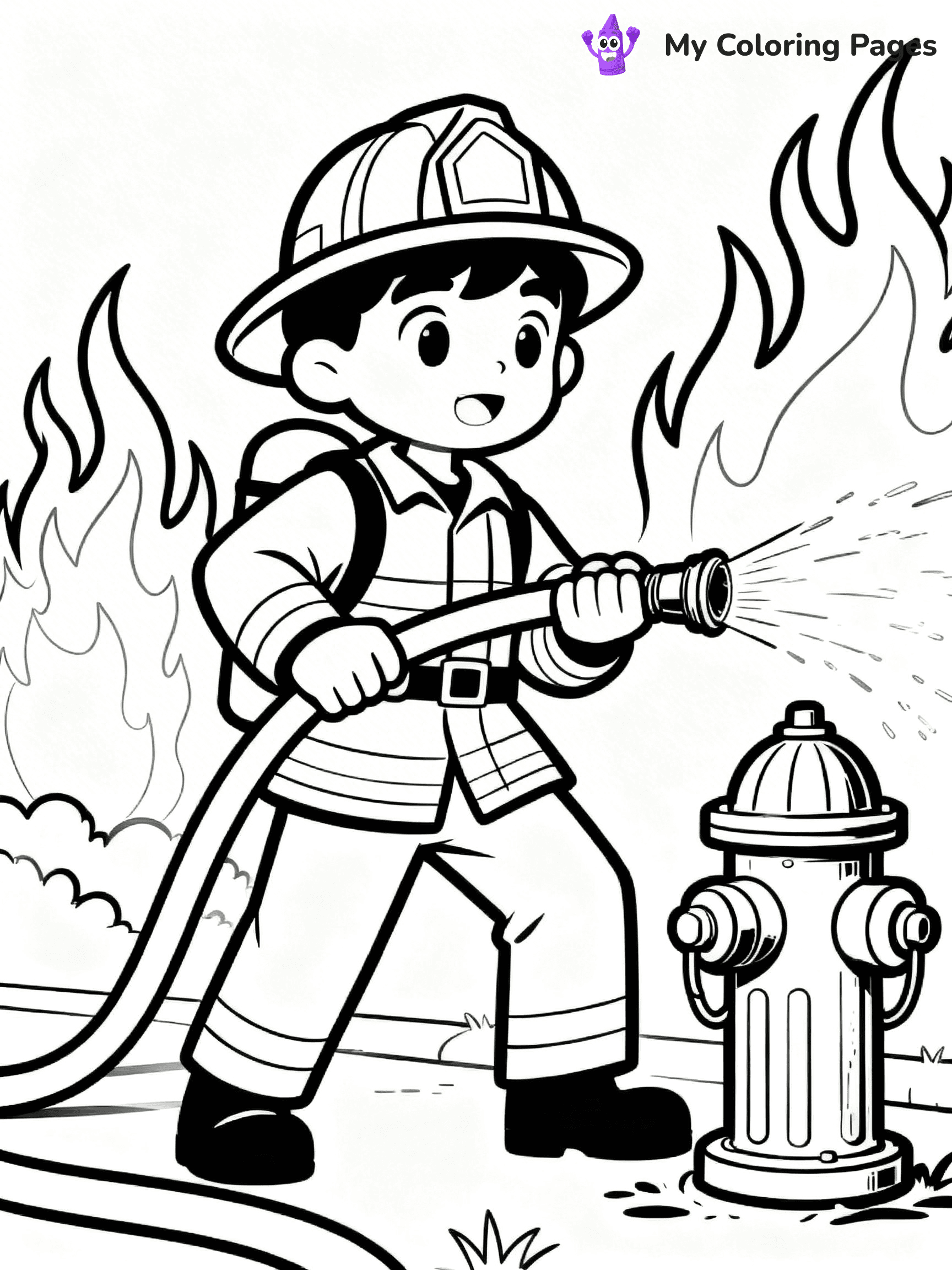 Fire Truck Coloring Pages - 2