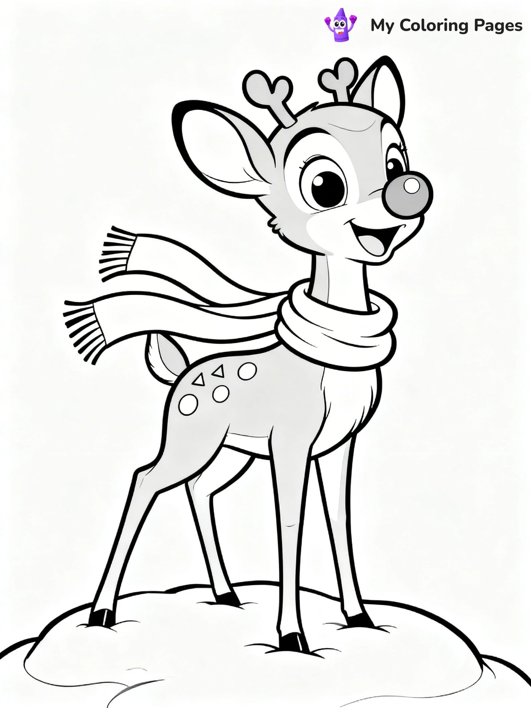 Rudolph the Red-Nosed Reindeer Coloring Pages - 2