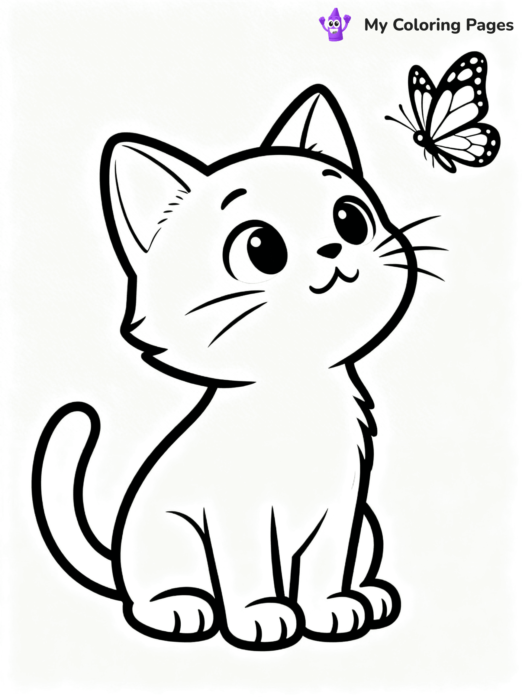 Cartoon Cat Coloring Pages - 256