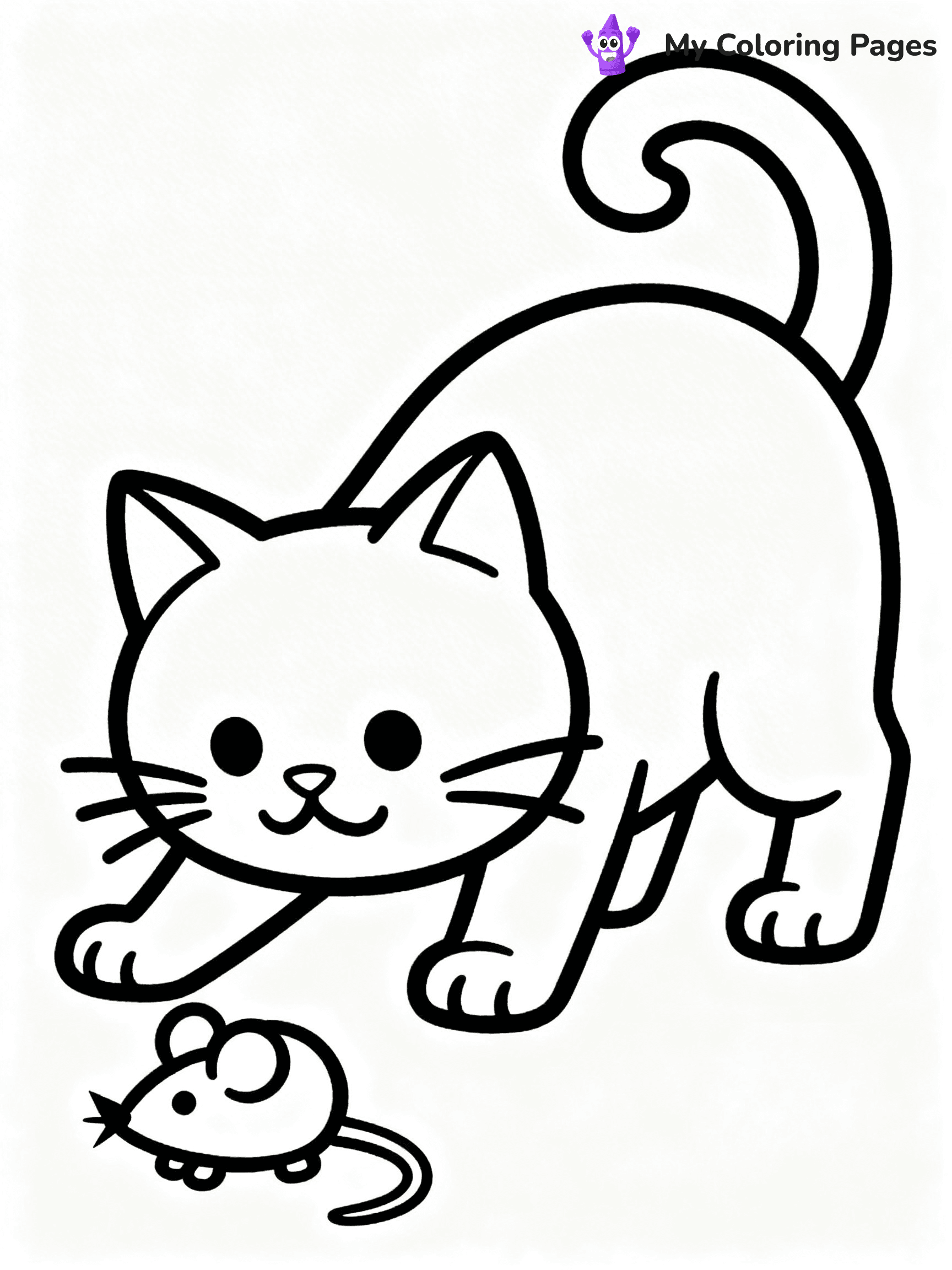 Cartoon Cat Coloring Pages - 248