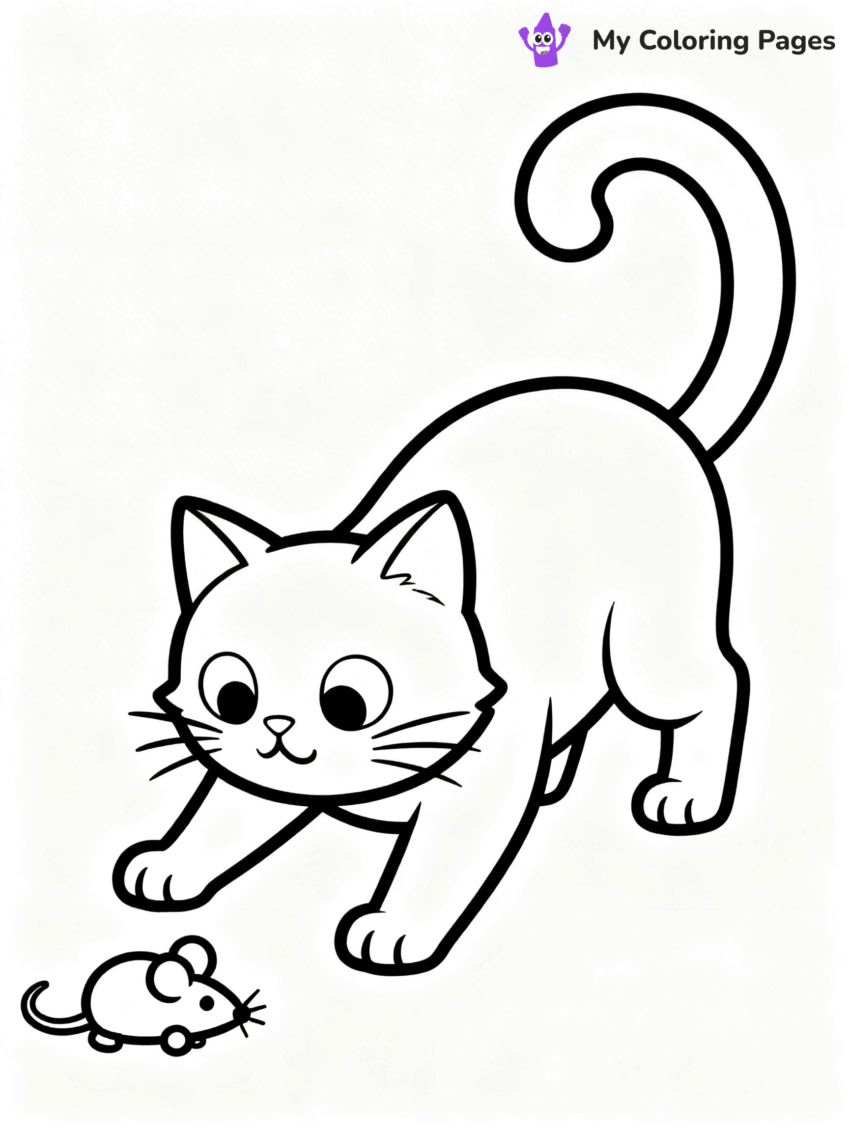 Cartoon Cat Coloring Pages - 247