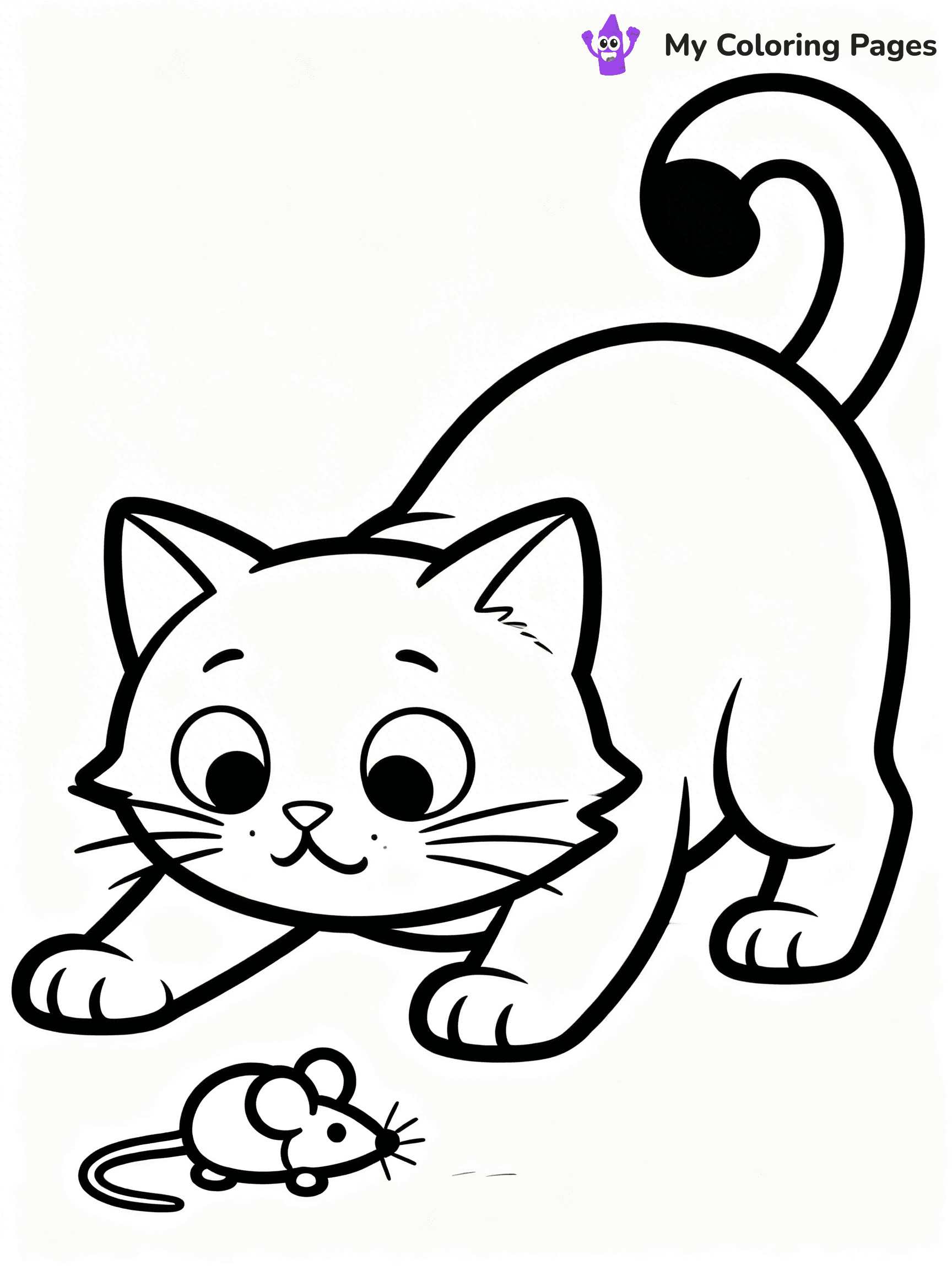 Cartoon Cat Coloring Pages - 246