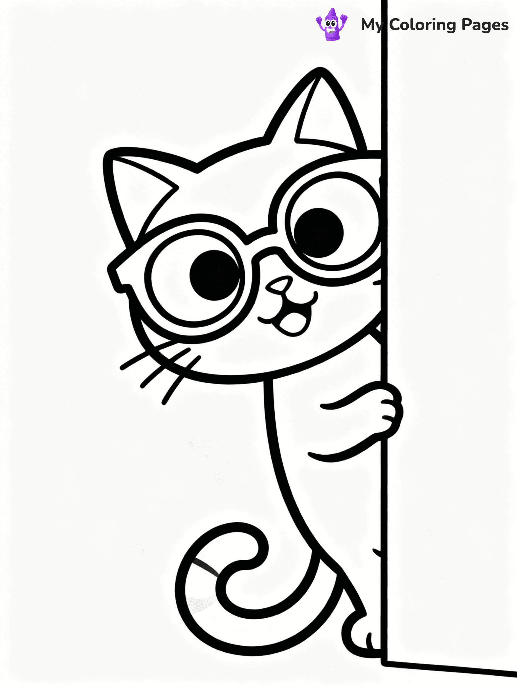 Cartoon Cat Coloring Pages - 240