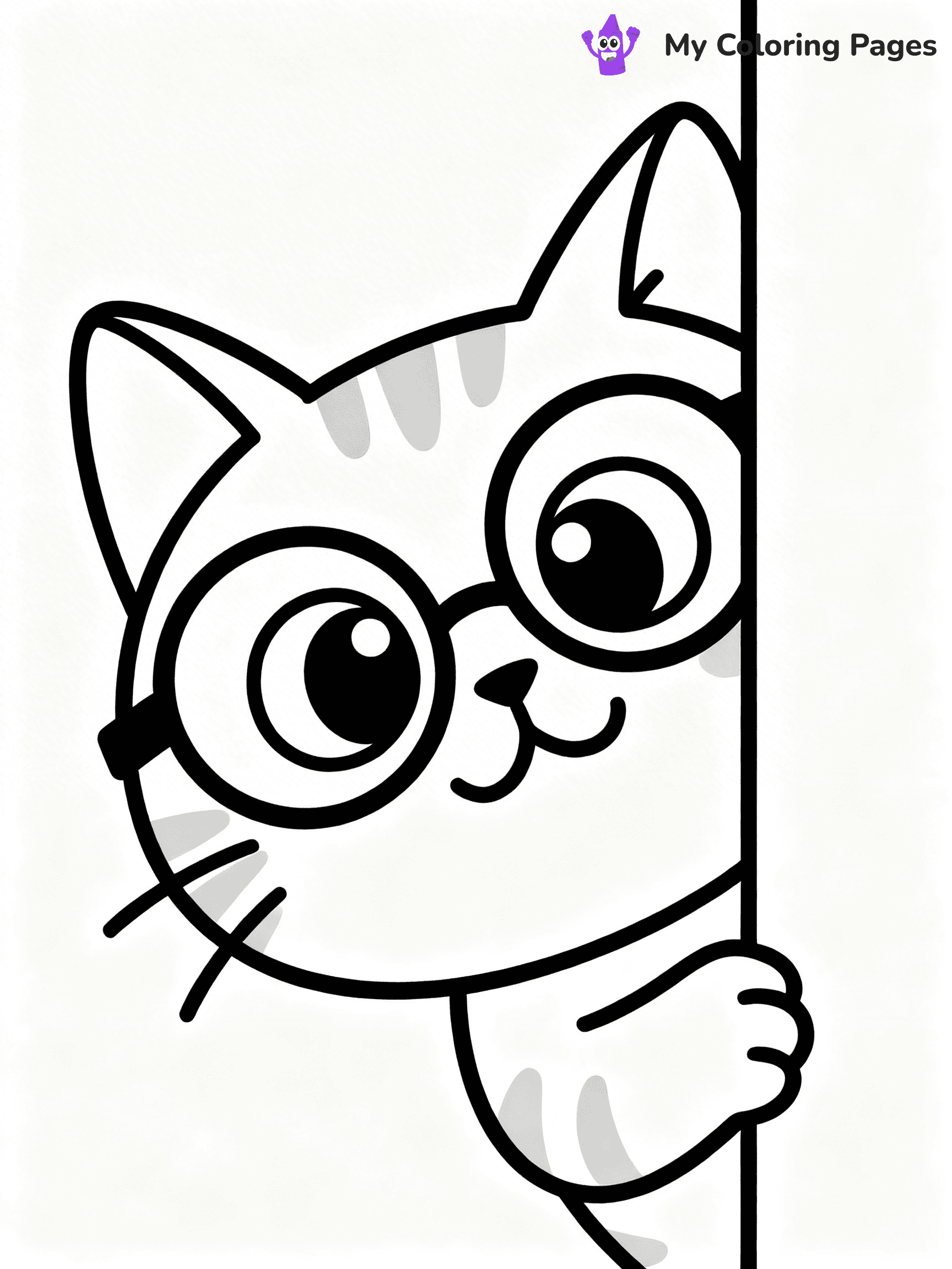 Cartoon Cat Coloring Pages - 237
