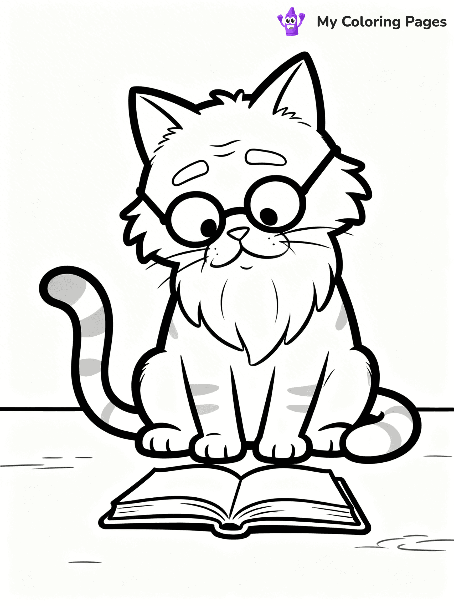 Cartoon Cat Coloring Pages - 235