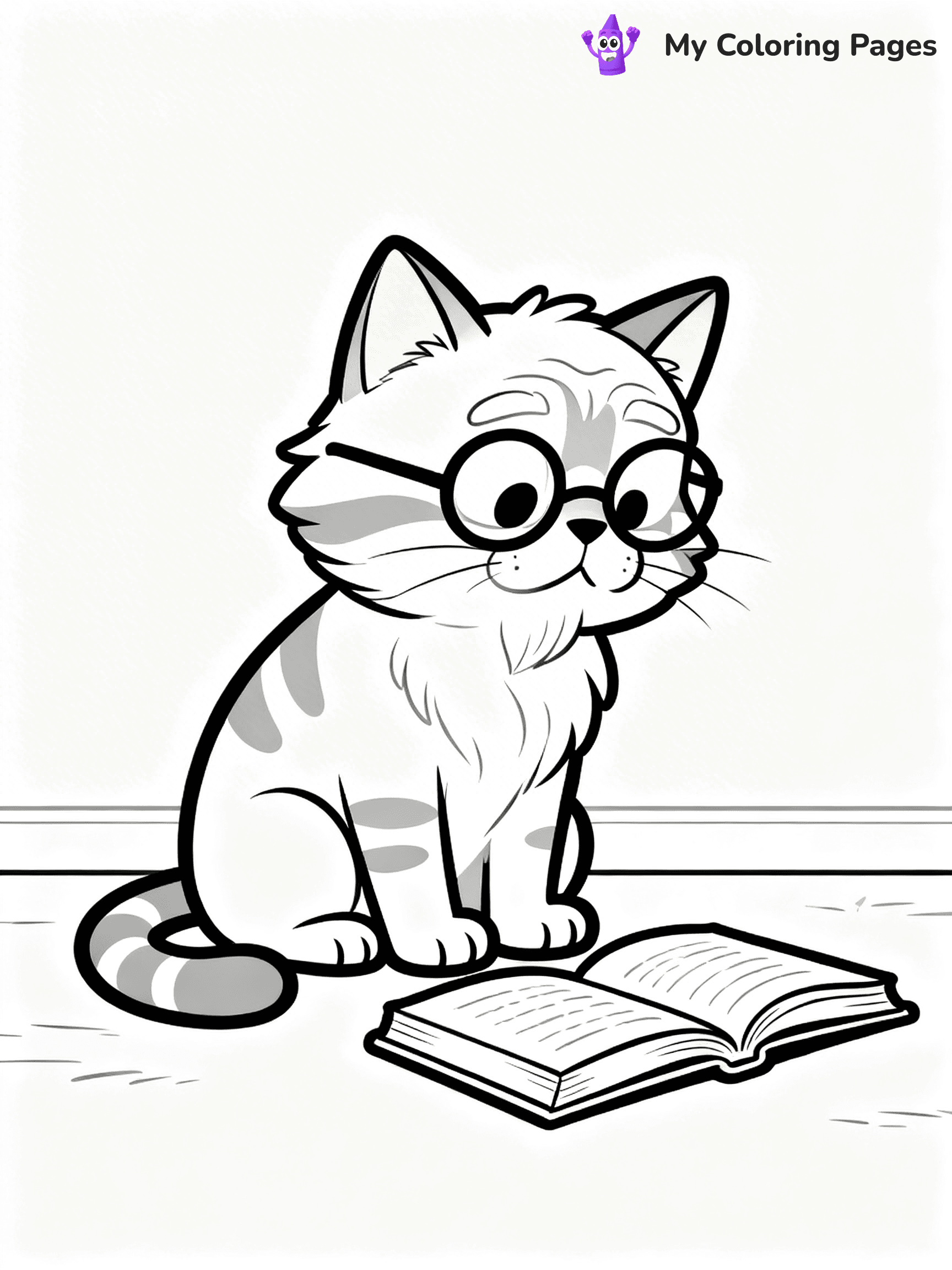 Cartoon Cat Coloring Pages - 234