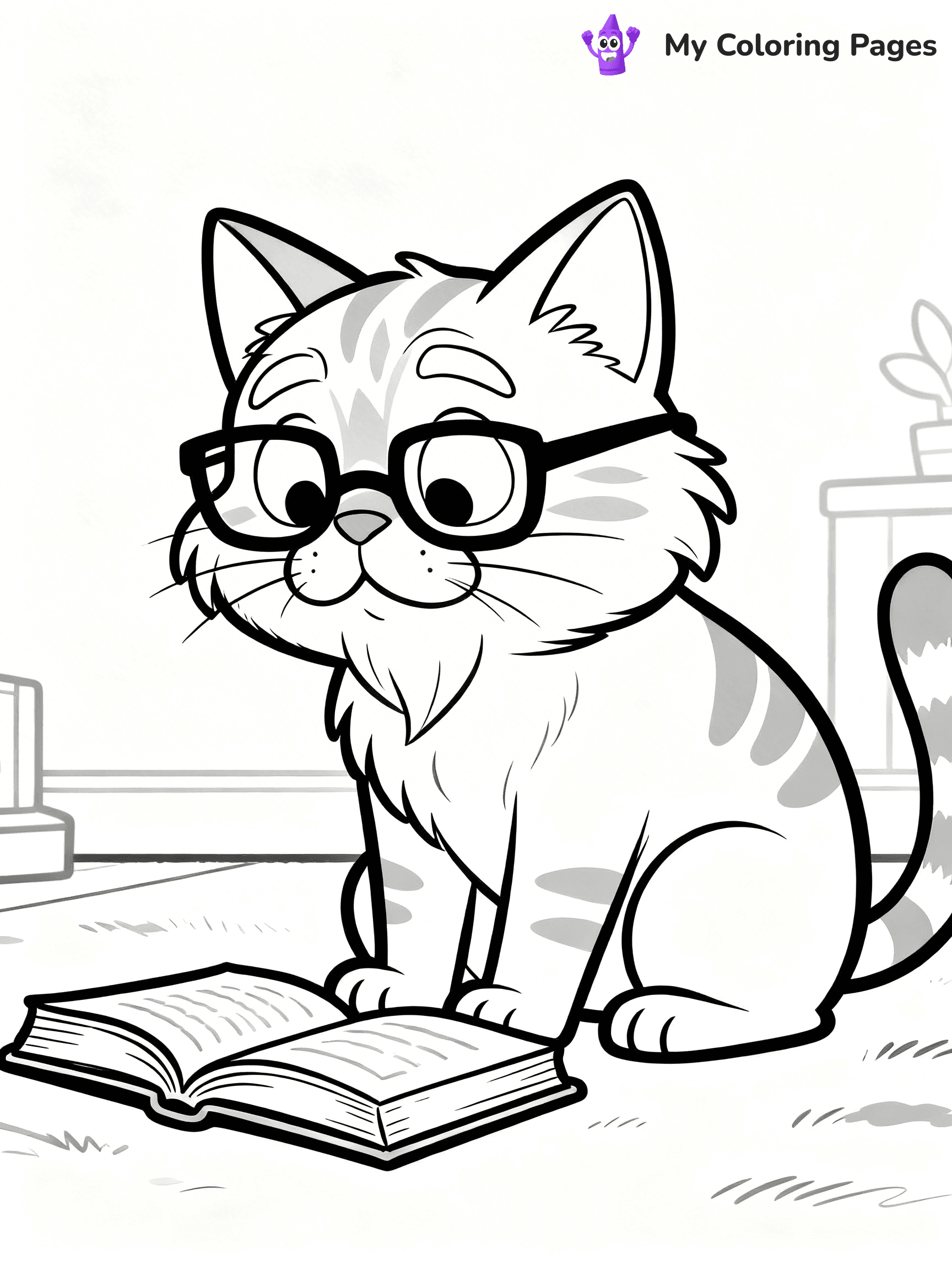 Cartoon Cat Coloring Pages - 233