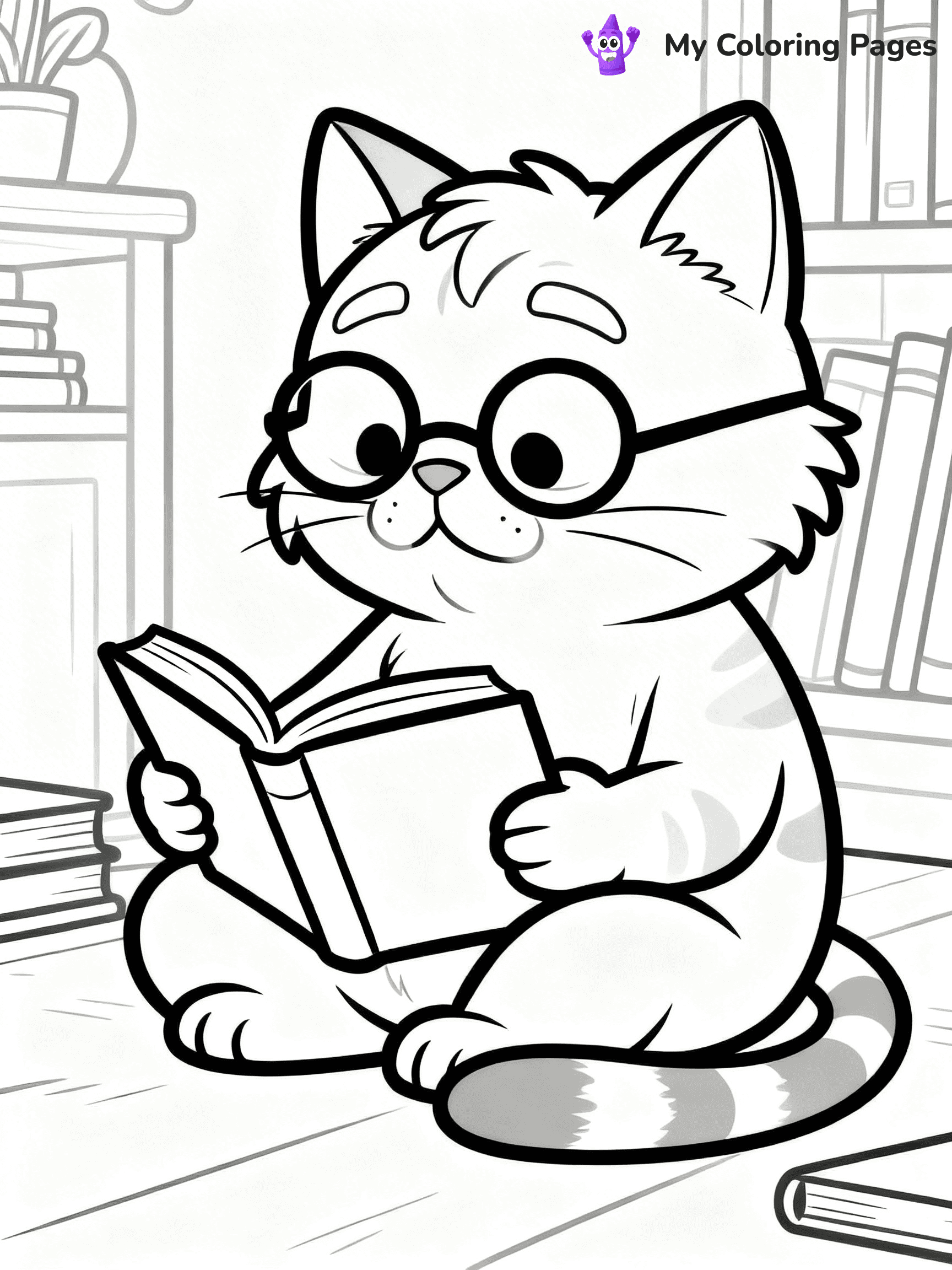 Cartoon Cat Coloring Pages - 232