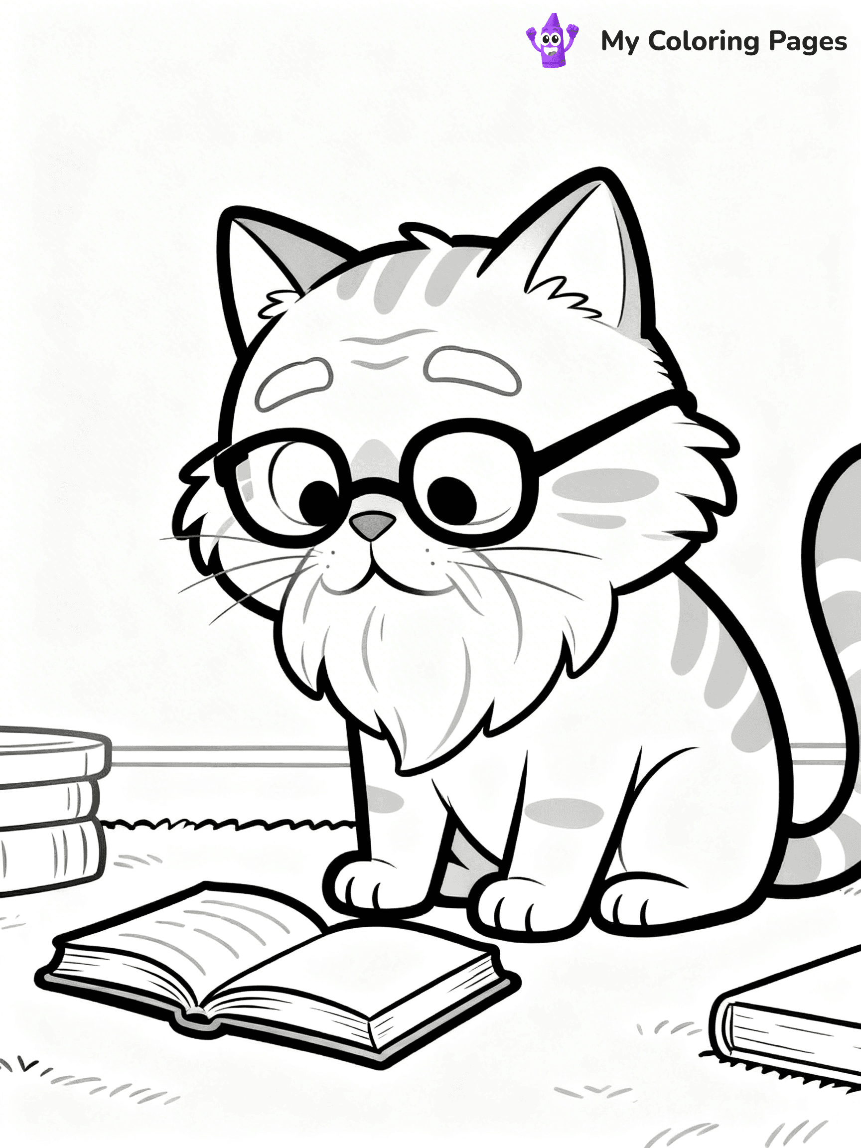 Cartoon Cat Coloring Pages - 231