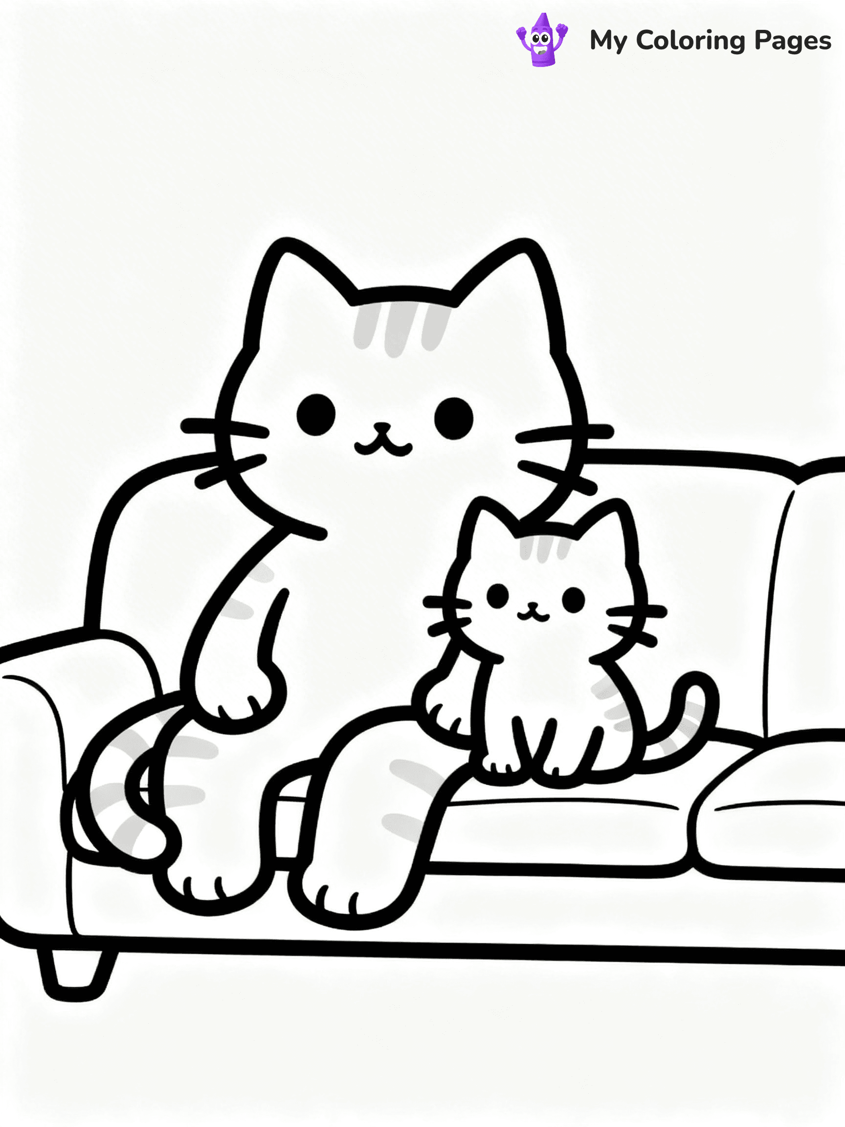 Cartoon Cat Coloring Pages - 227