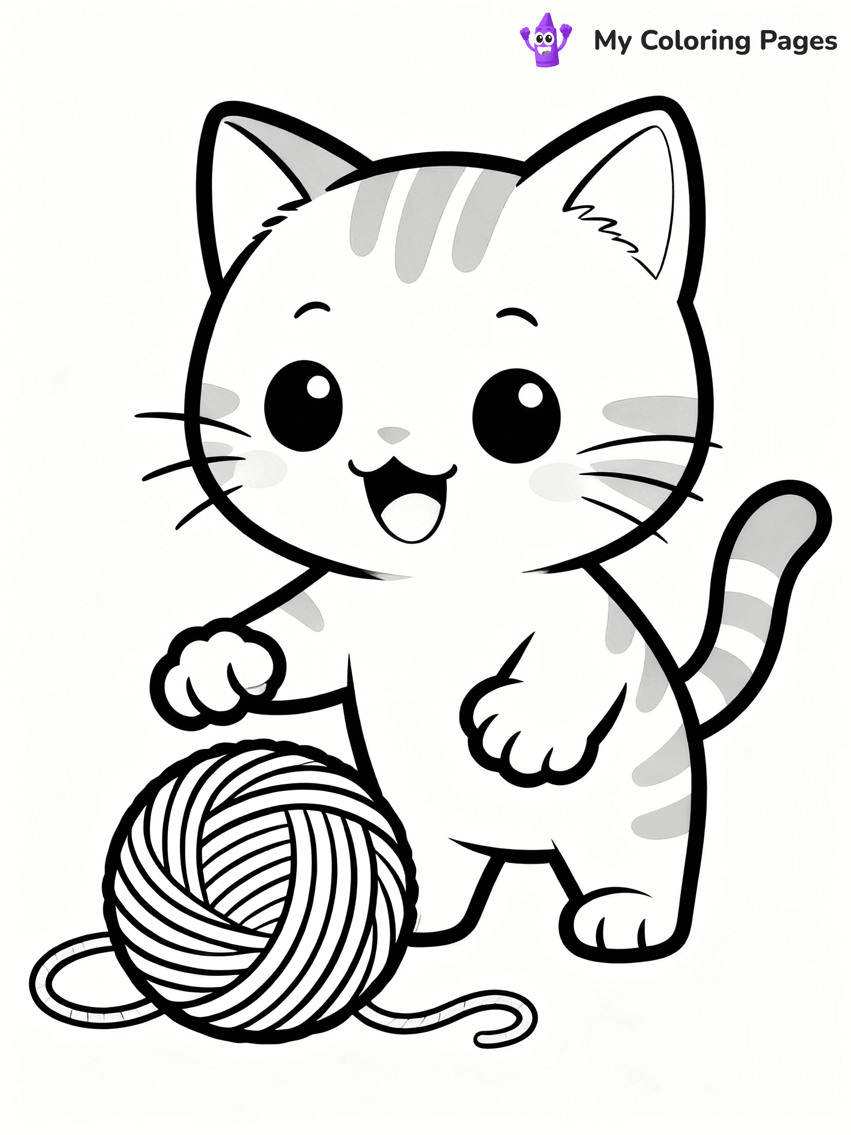 Cartoon Cat Coloring Pages - 226