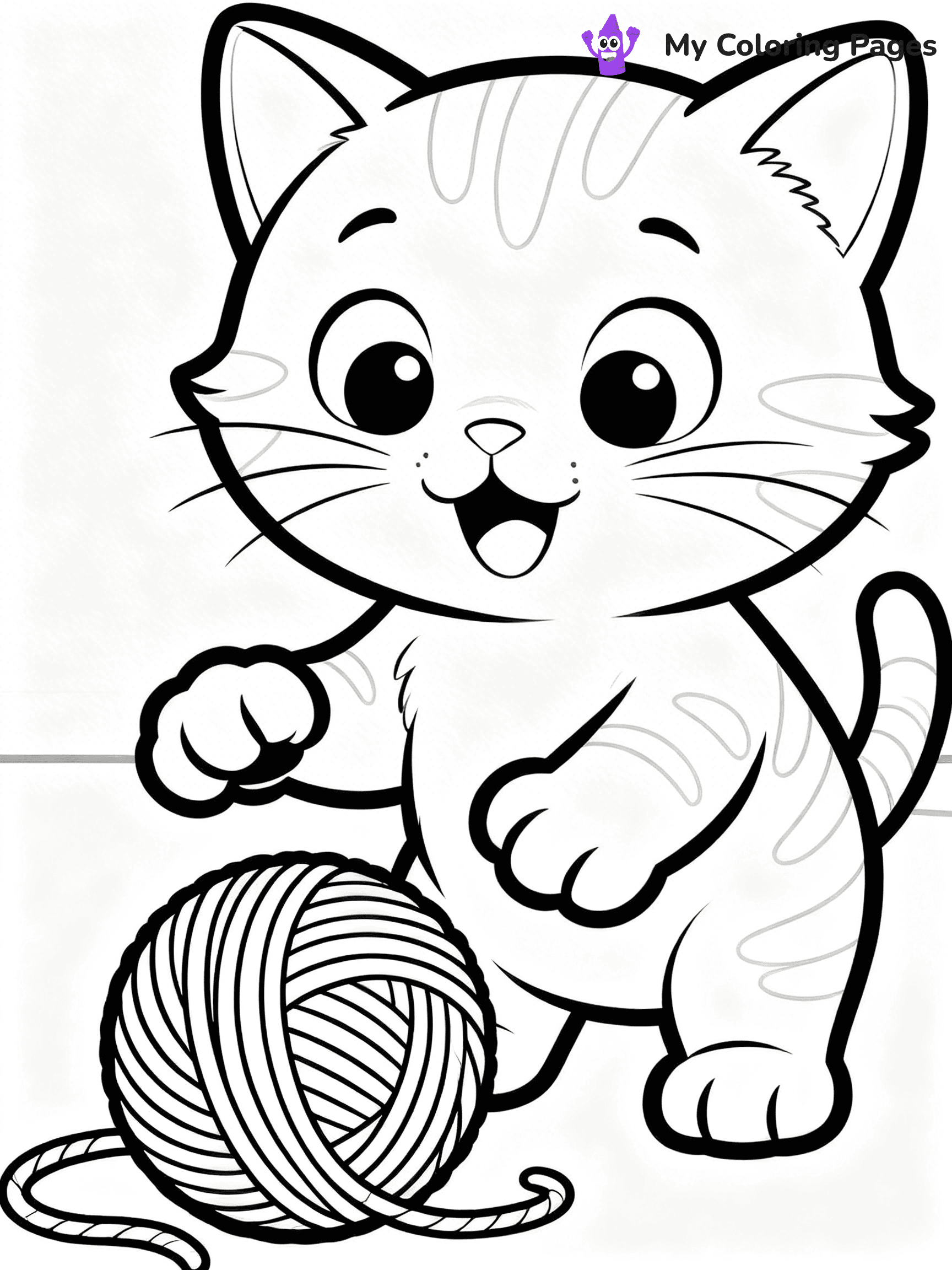 Cartoon Cat Coloring Pages - 225