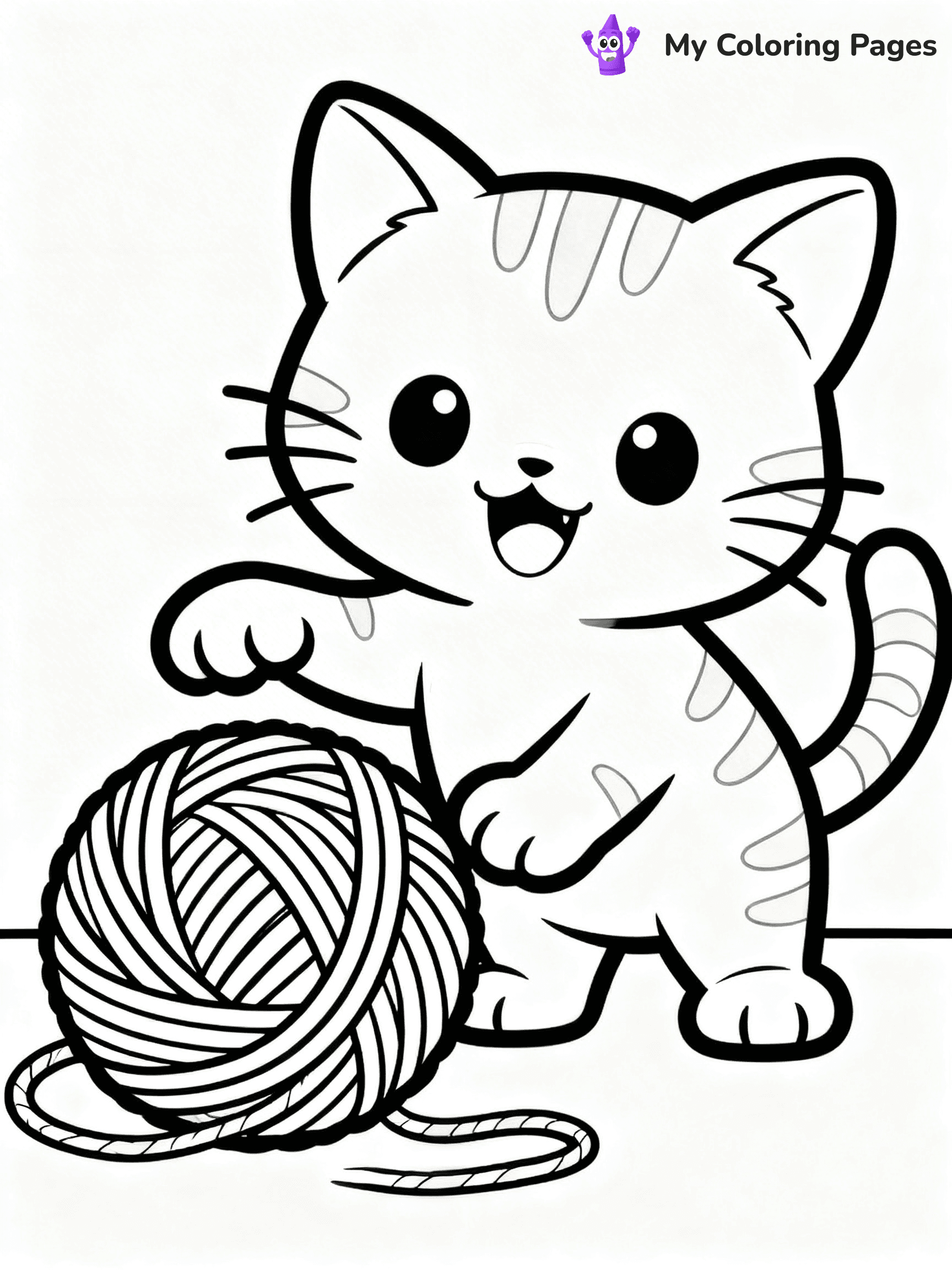 Cartoon Cat Coloring Pages - 224