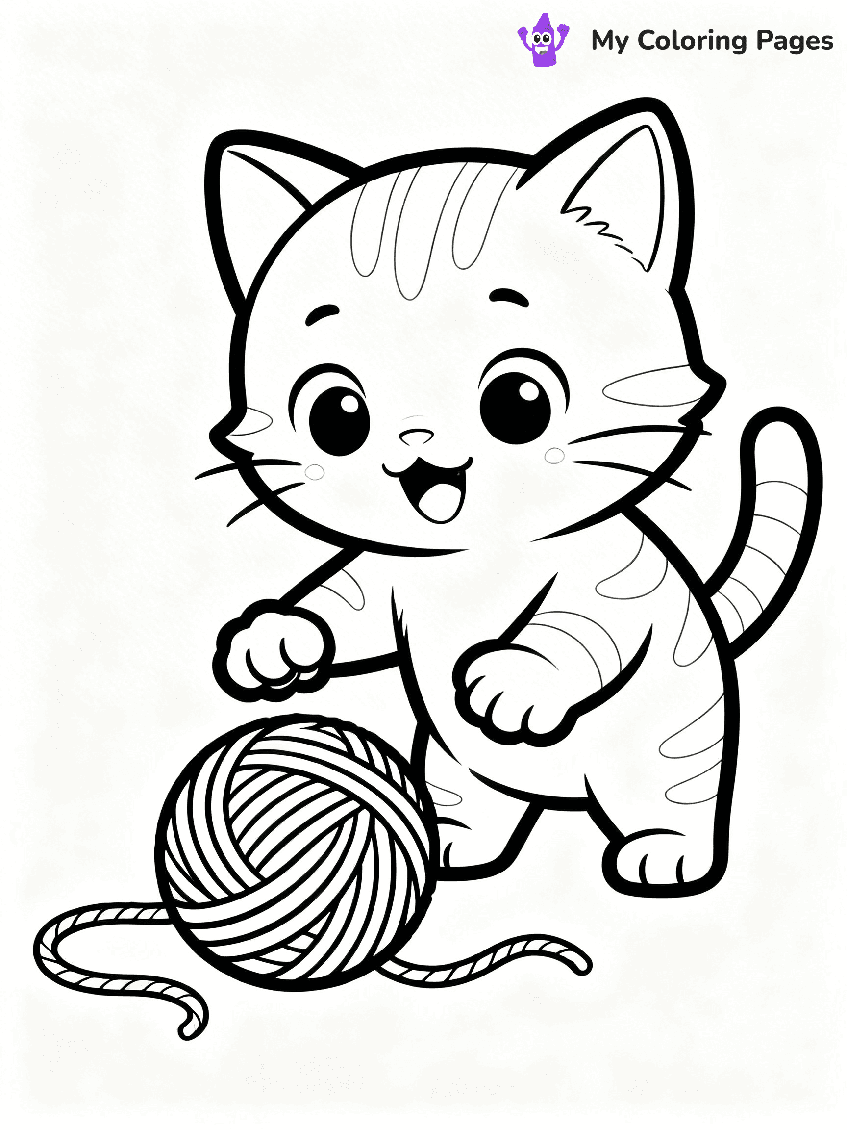 Cartoon Cat Coloring Pages - 223