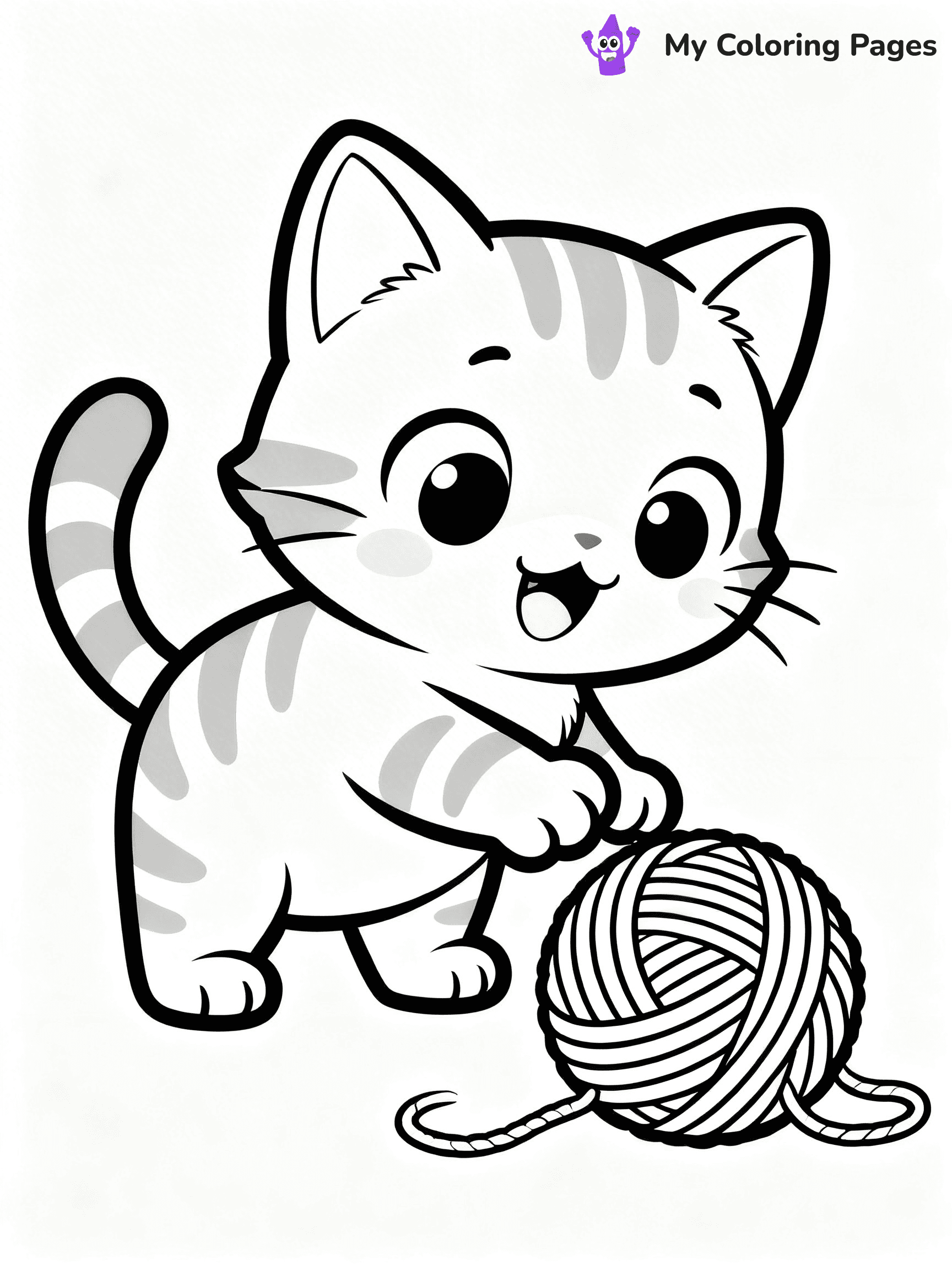 Cartoon Cat Coloring Pages - 222