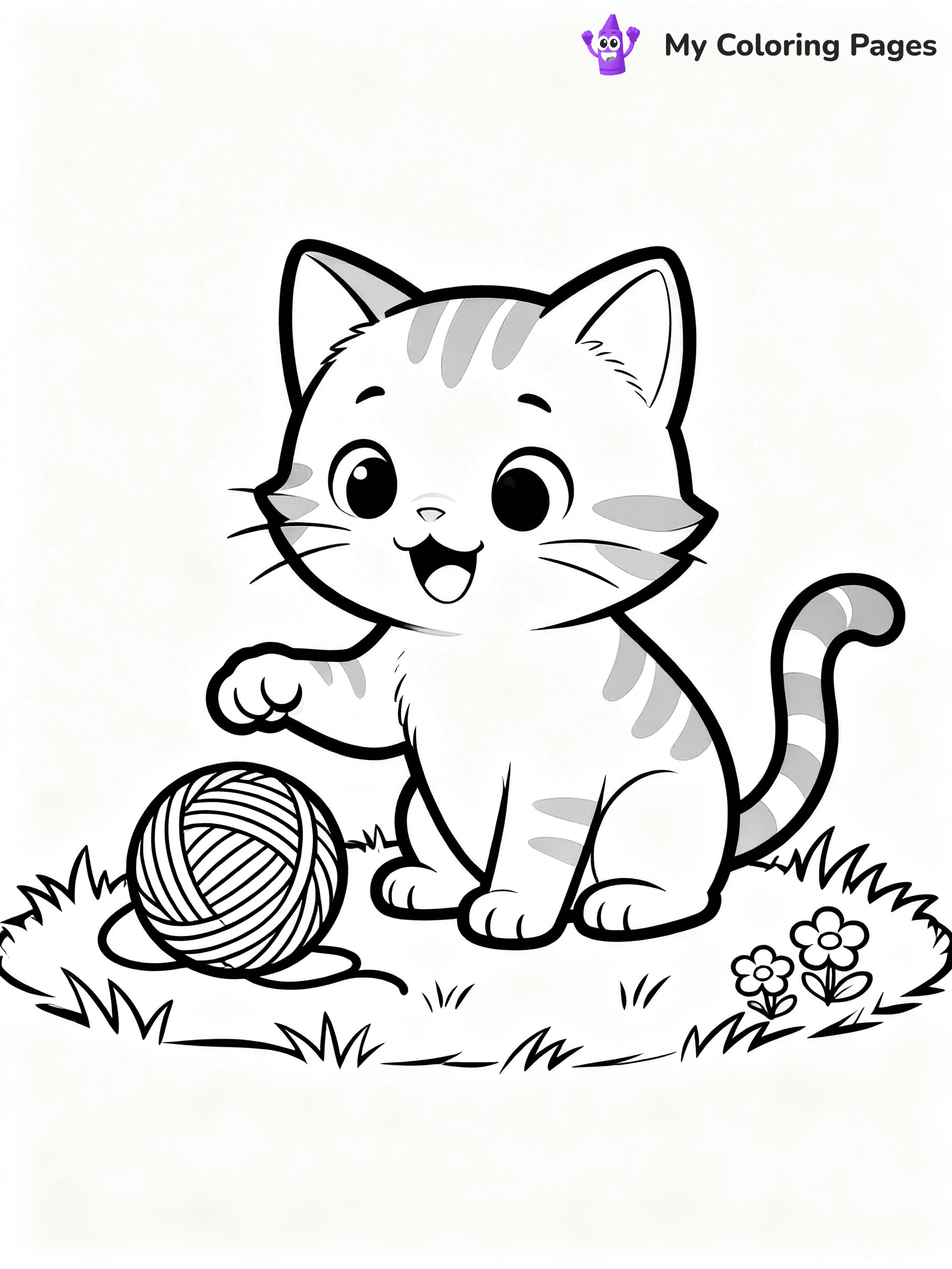 Cartoon Cat Coloring Pages - 221