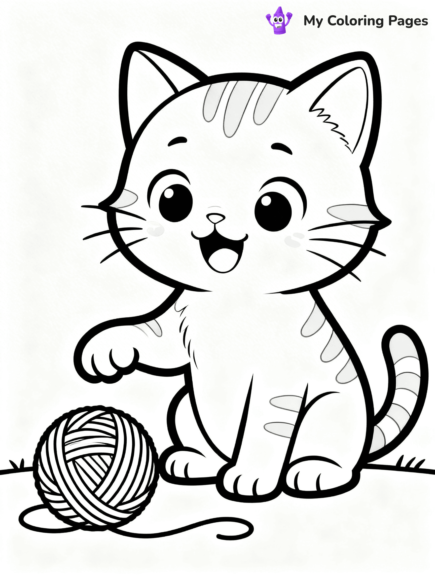 Cartoon Cat Coloring Pages - 220