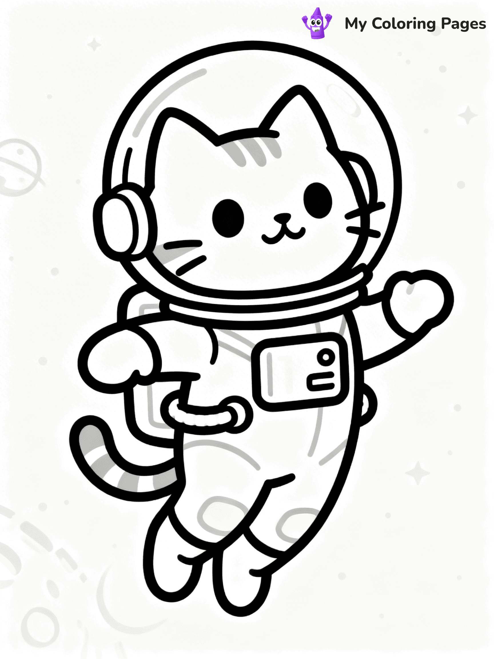Cartoon Cat Coloring Pages - 211