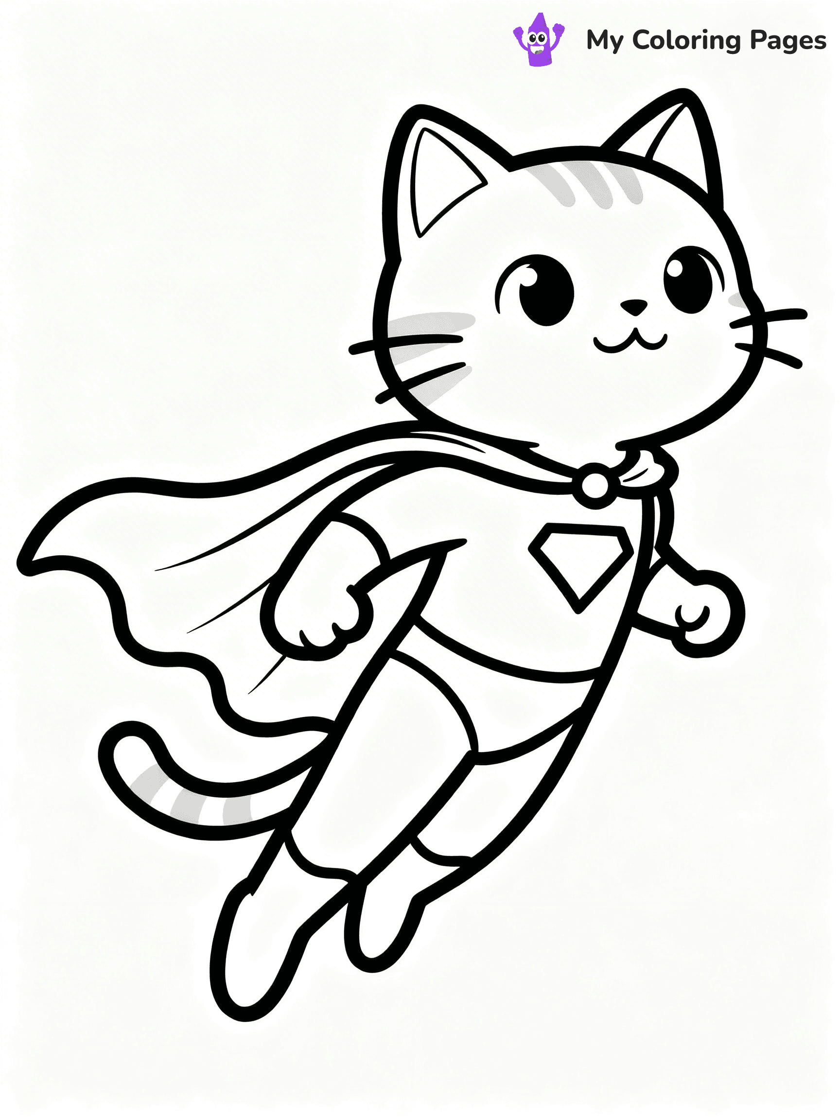 Cartoon Cat Coloring Pages - 205
