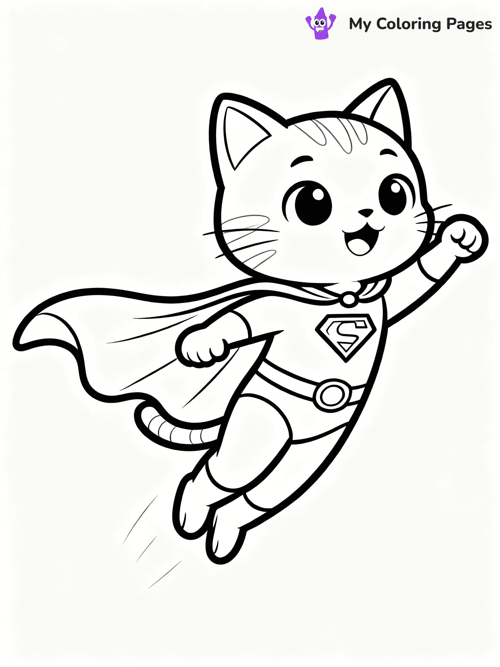 Cartoon Cat Coloring Pages - 202