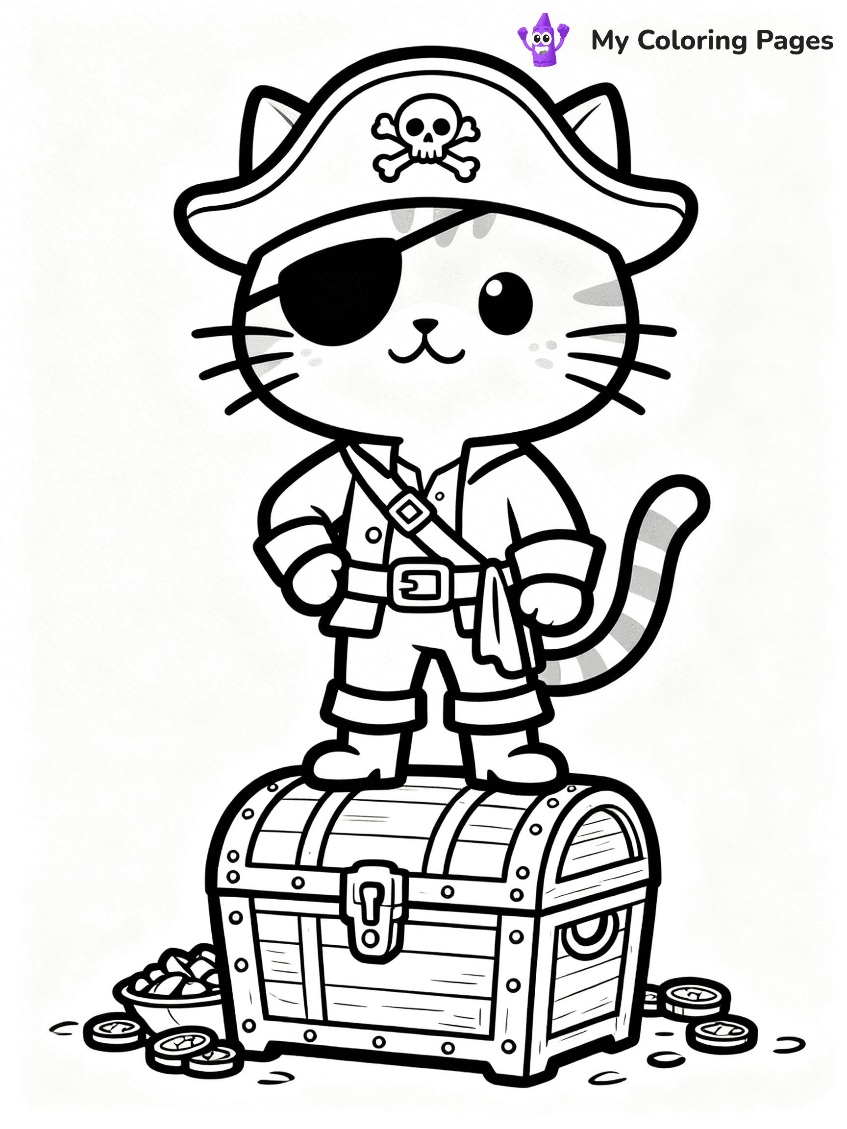 Cartoon Cat Coloring Pages - 200