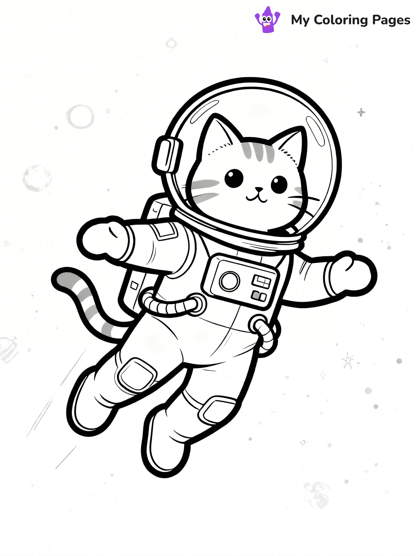 Cartoon Cat Coloring Pages - 191